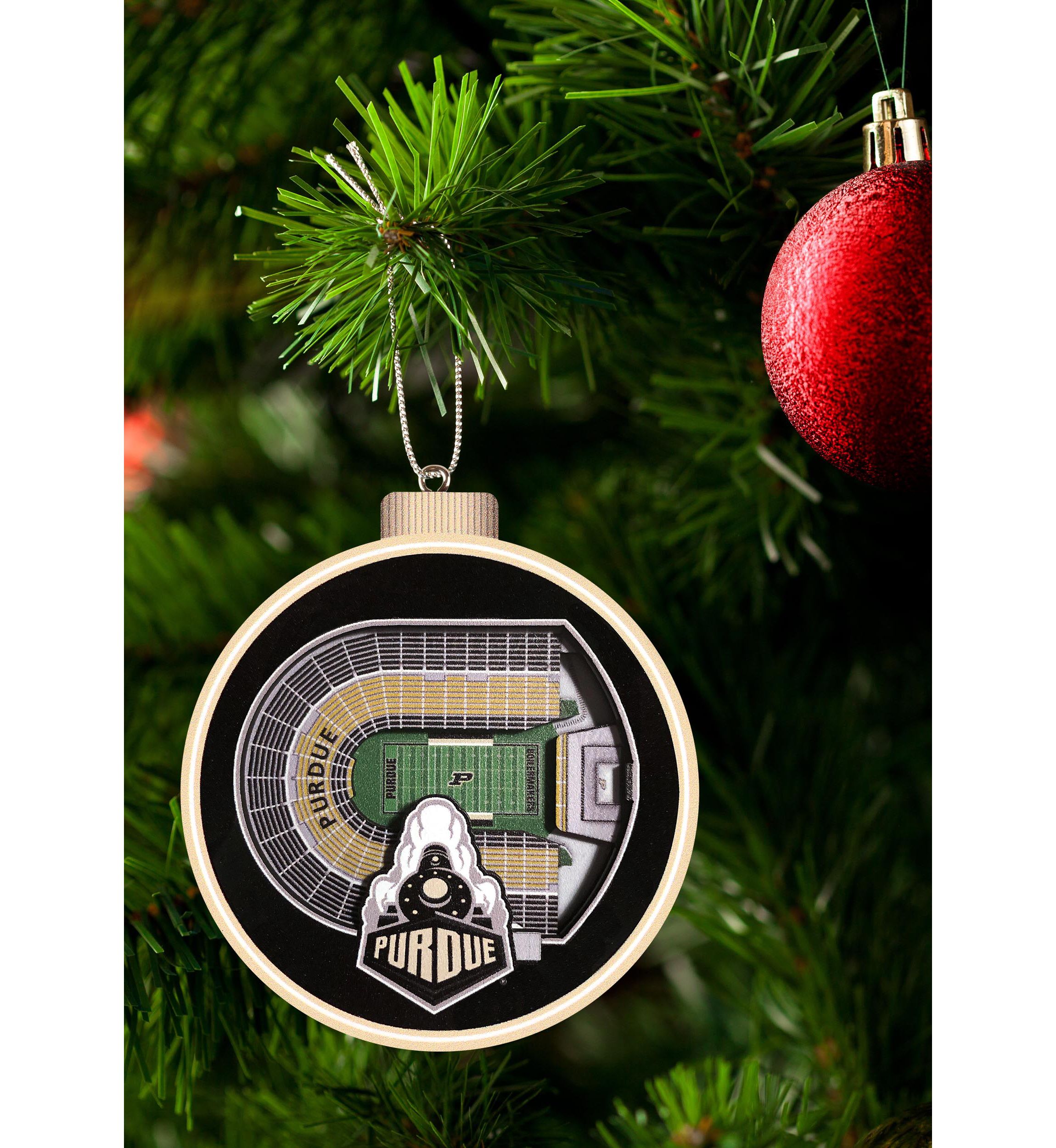 YouTheFan NCAA Purdue Boilermakers FB 3D StadiumView Ornament - Ross-Ade Stadium