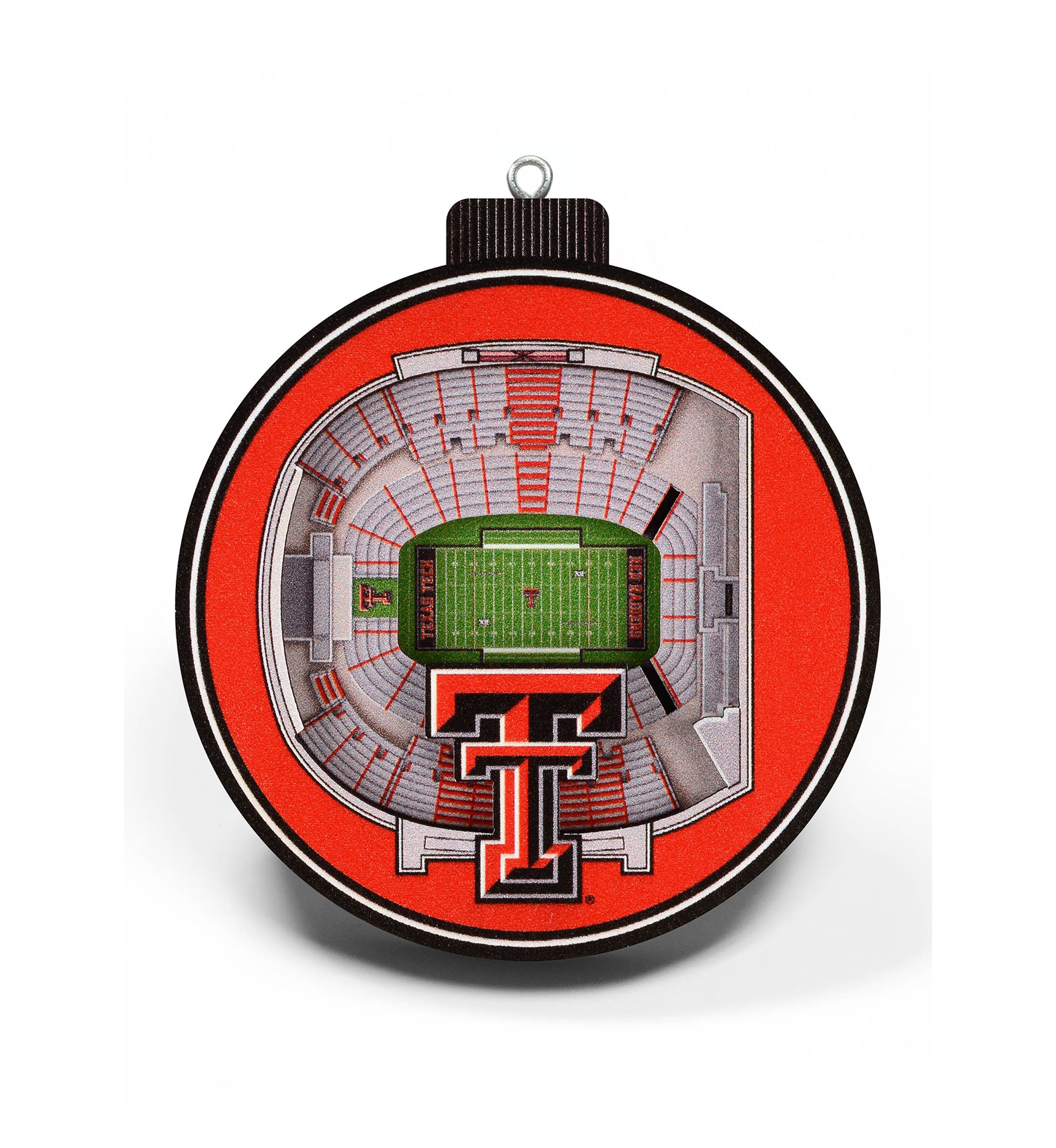 YouTheFan NCAA Texas Tech Red Raiders 3D StadiumView Ornament - Jones AT&T Stadium