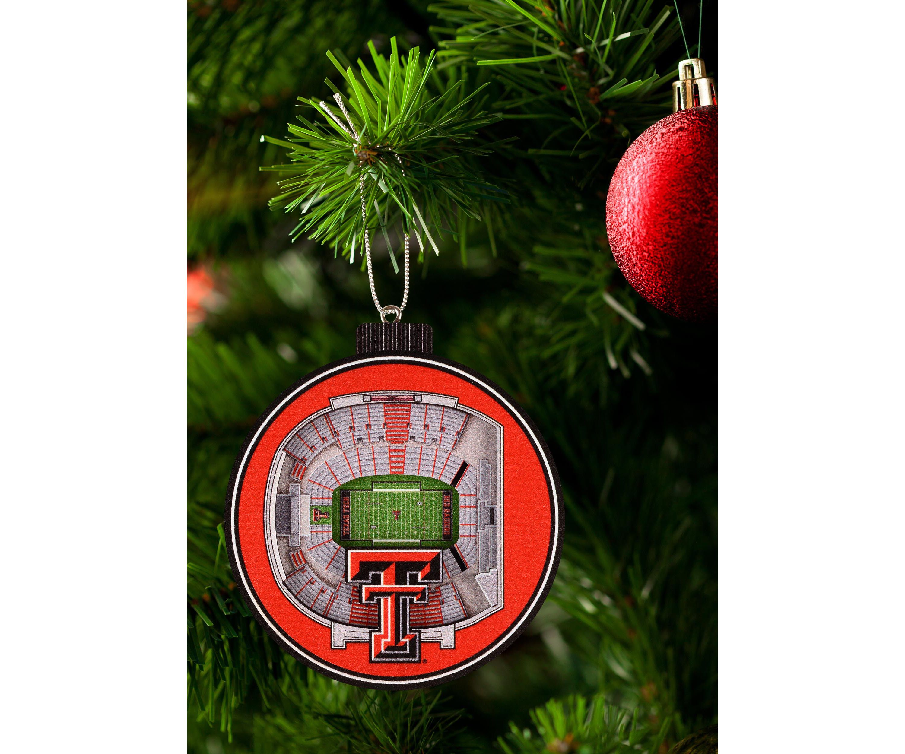 YouTheFan NCAA Texas Tech Red Raiders 3D StadiumView Ornament - Jones AT&T Stadium