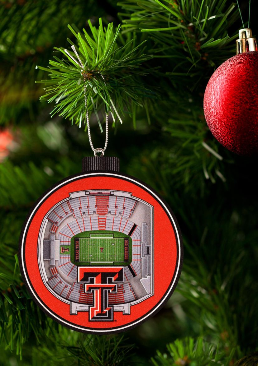 YouTheFan NCAA Texas Tech Red Raiders 3D StadiumView Ornament - Jones AT&T Stadium