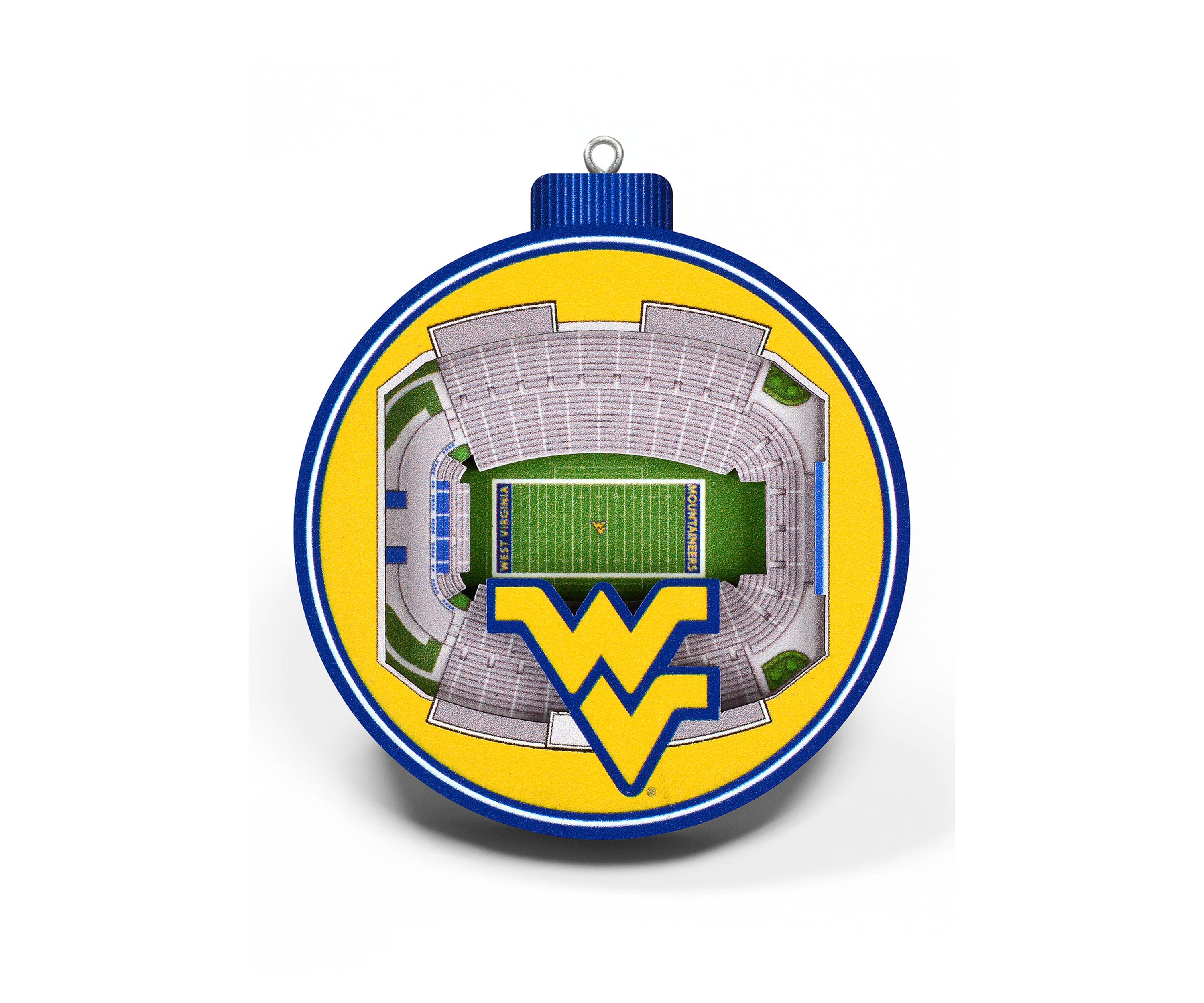 YouTheFan NCAA West Virginia Mountaineers 3D StadiumView Ornament - Milan Puskar Stadium