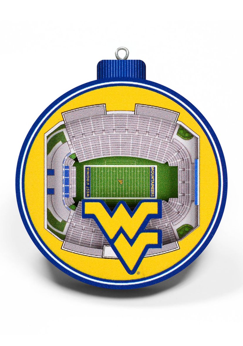 YouTheFan NCAA West Virginia Mountaineers 3D StadiumView Ornament - Milan Puskar Stadium