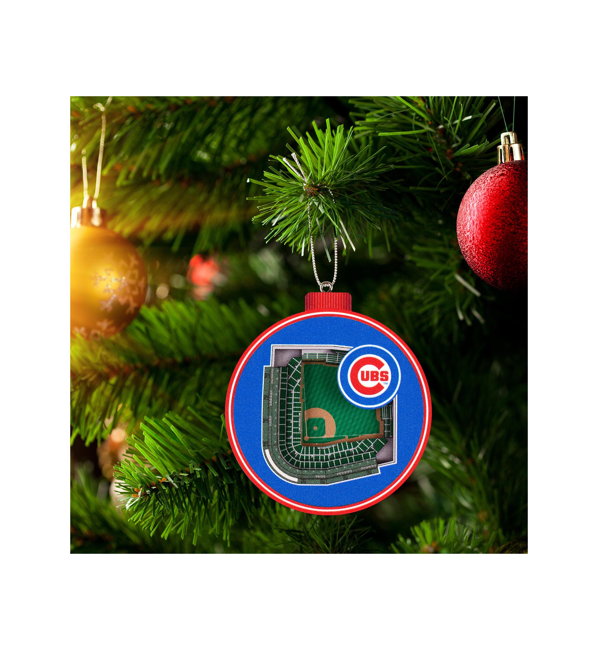 YouTheFan MLB Chicago Cubs 3D StadiumView Ornament - Wrigley Field