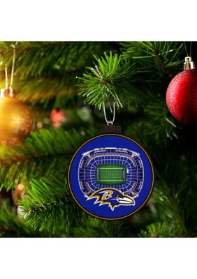 Baltimore Ravens NFL Football 3 Plastic Christmas Holiday Ornament