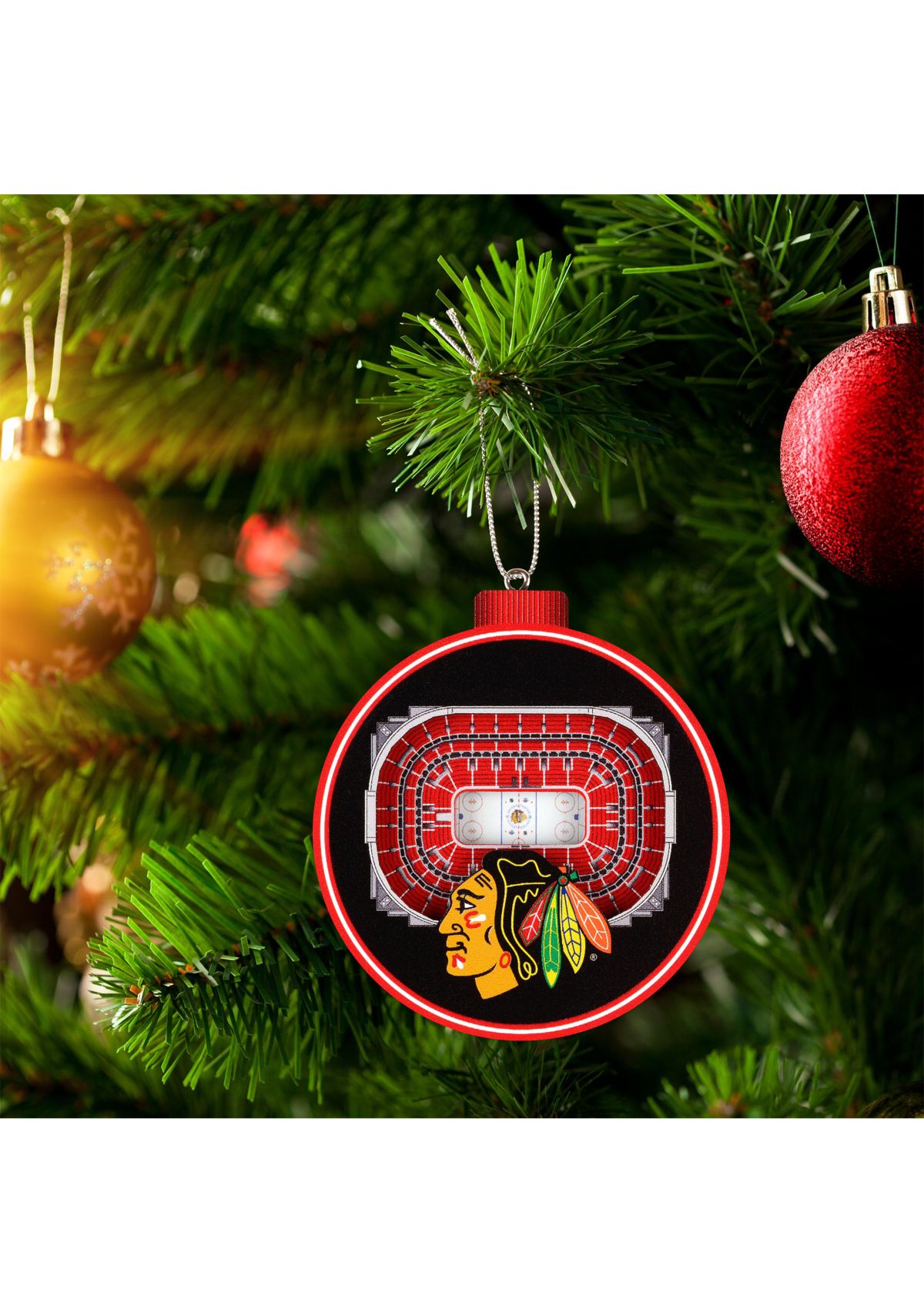 YouTheFan NHL Chicago Blackhawks 3D StadiumView Ornament - United Center