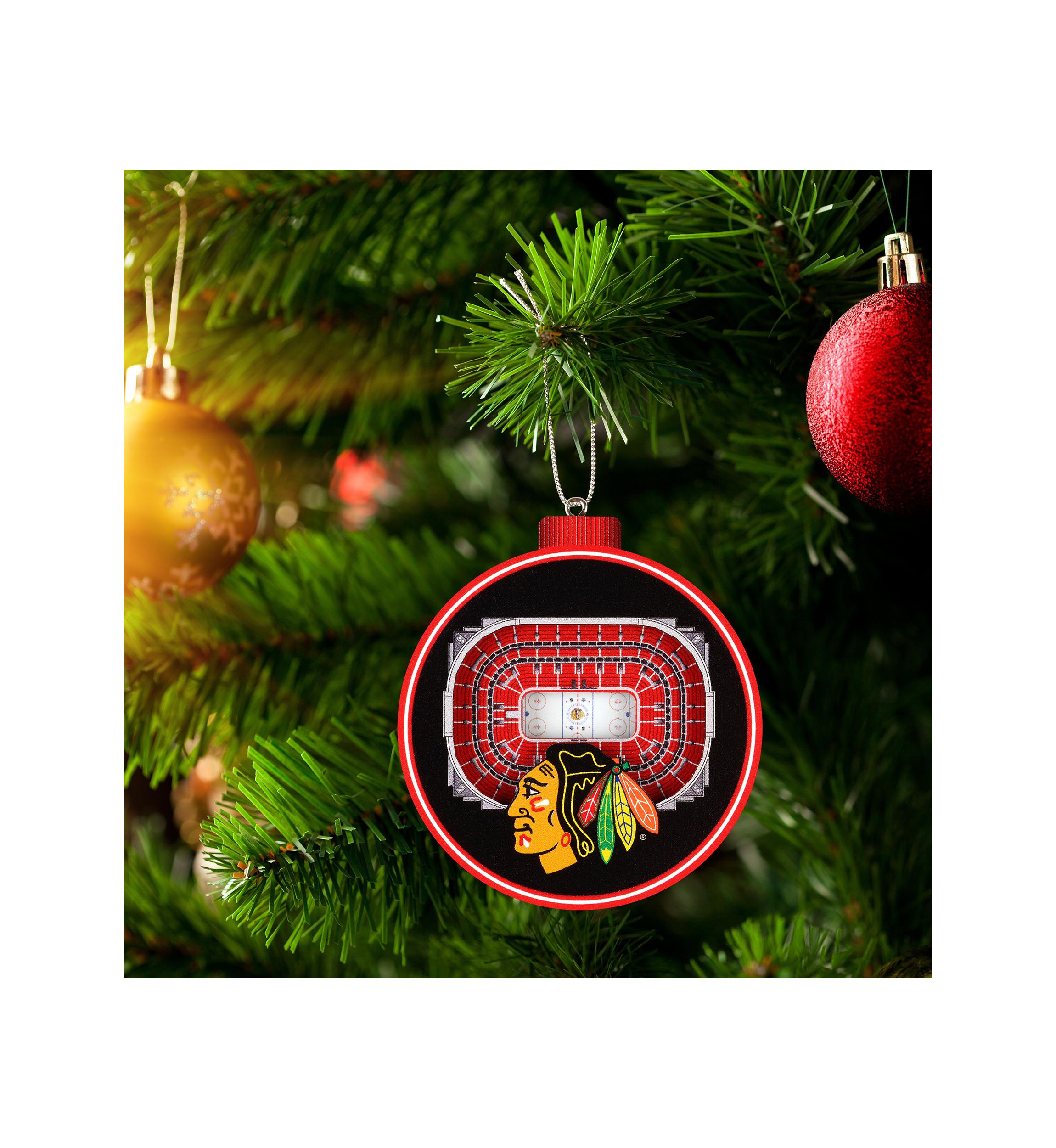 YouTheFan NHL Chicago Blackhawks 3D StadiumView Ornament - United Center