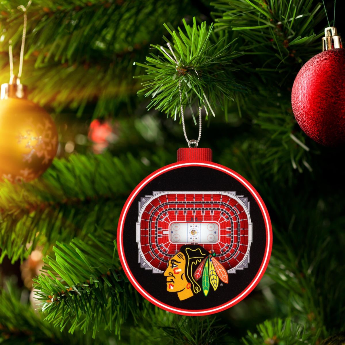 YouTheFan NHL Chicago Blackhawks 3D StadiumView Ornament - United Center