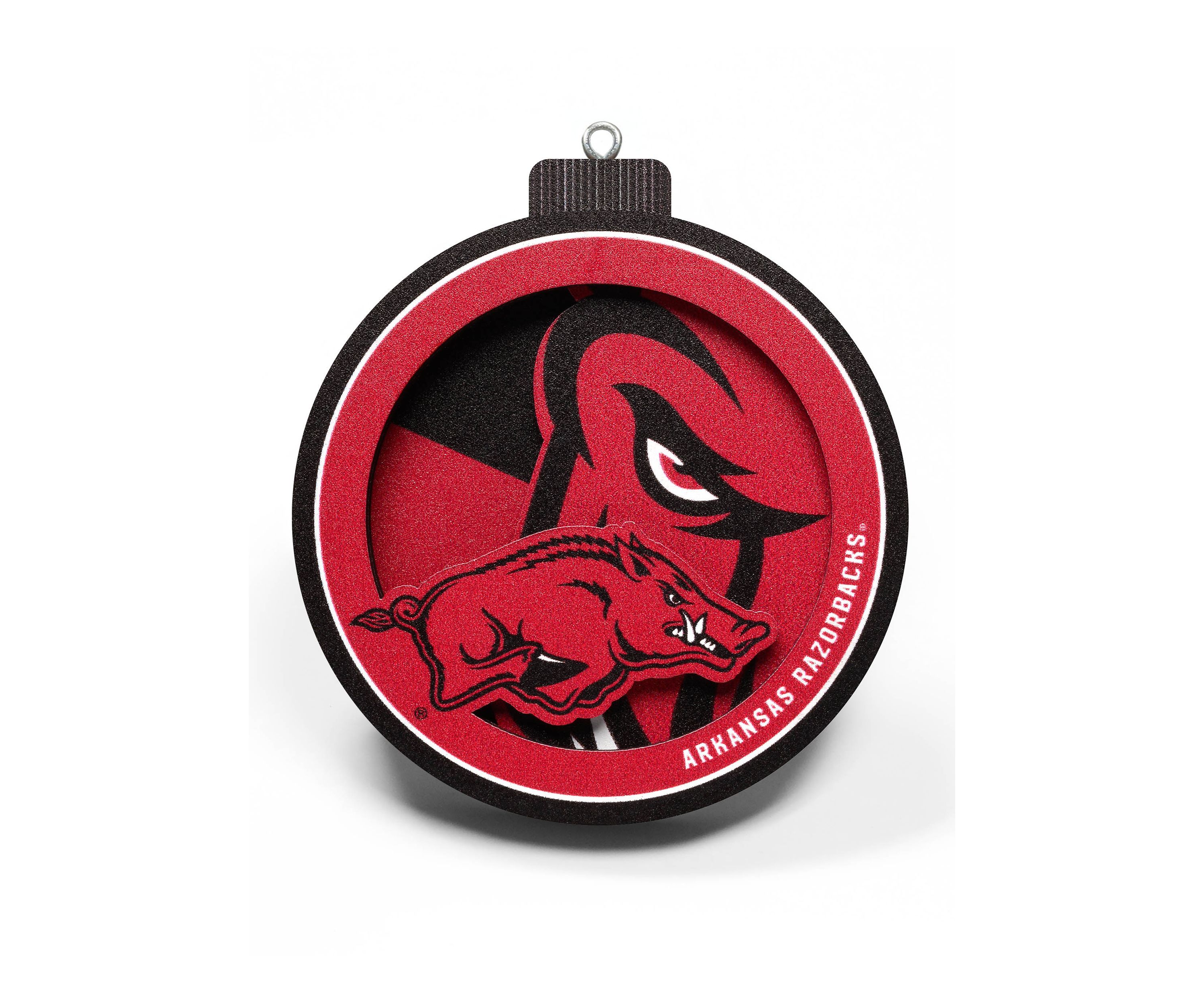 YouTheFan NCAA Arkansas Razorbacks 3D Logo Series Ornaments