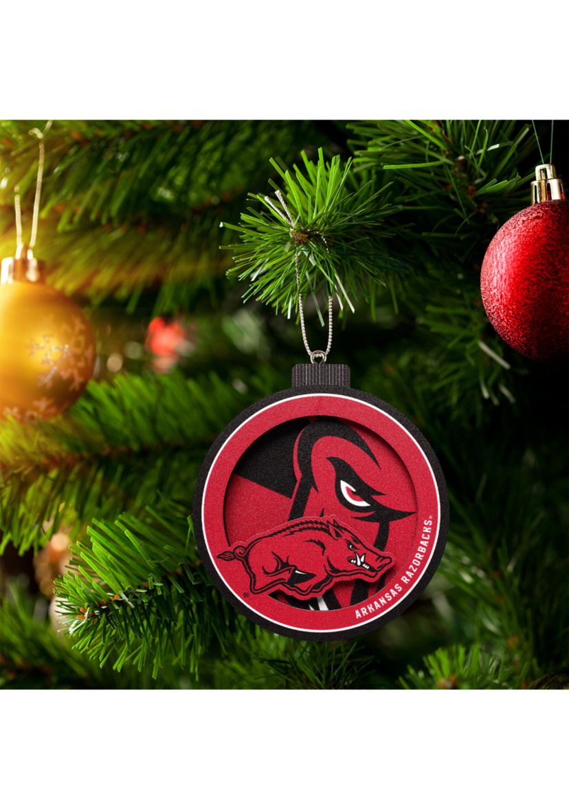 YouTheFan NCAA Arkansas Razorbacks 3D Logo Series Ornaments
