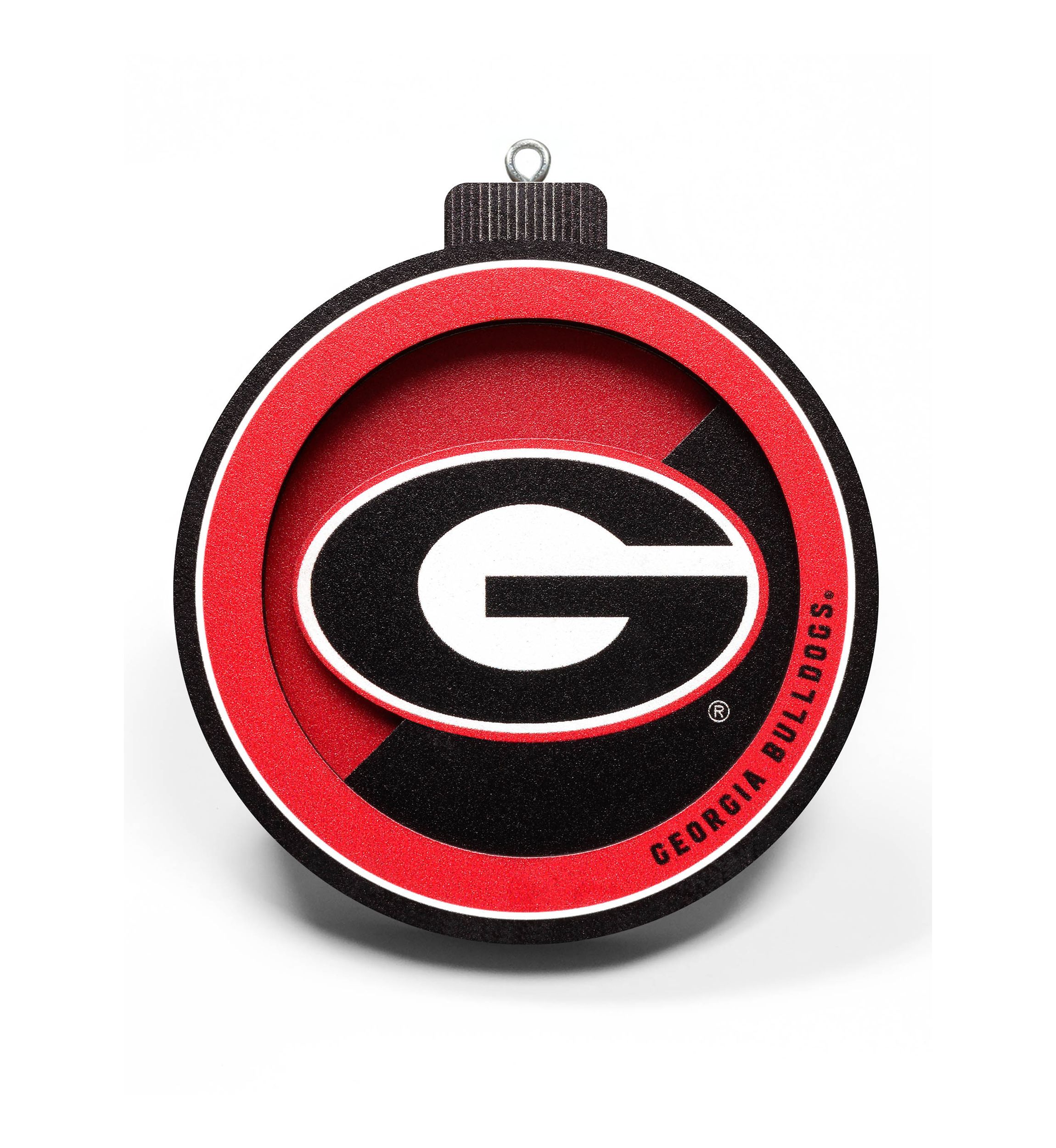NCAA Georgia Bulldogs 3D Logo Series Ornaments