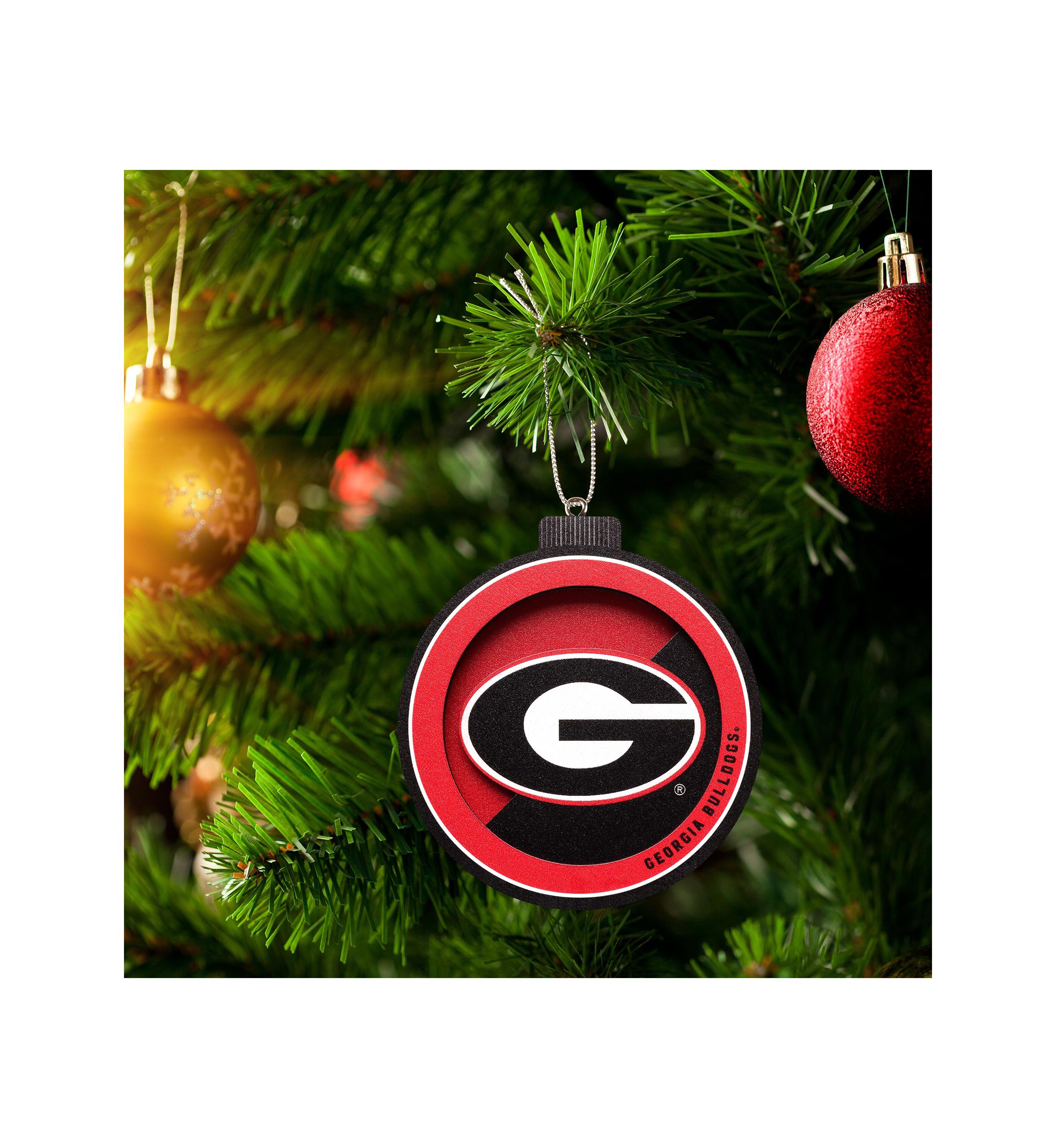 NCAA Georgia Bulldogs 3D Logo Series Ornaments
