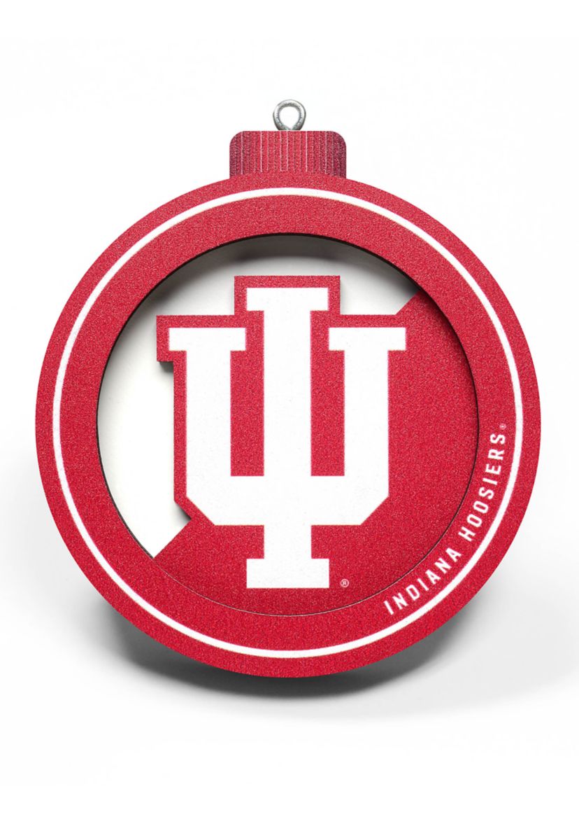 YouTheFan NCAA Indiana Hoosiers 3D Logo Series Ornaments