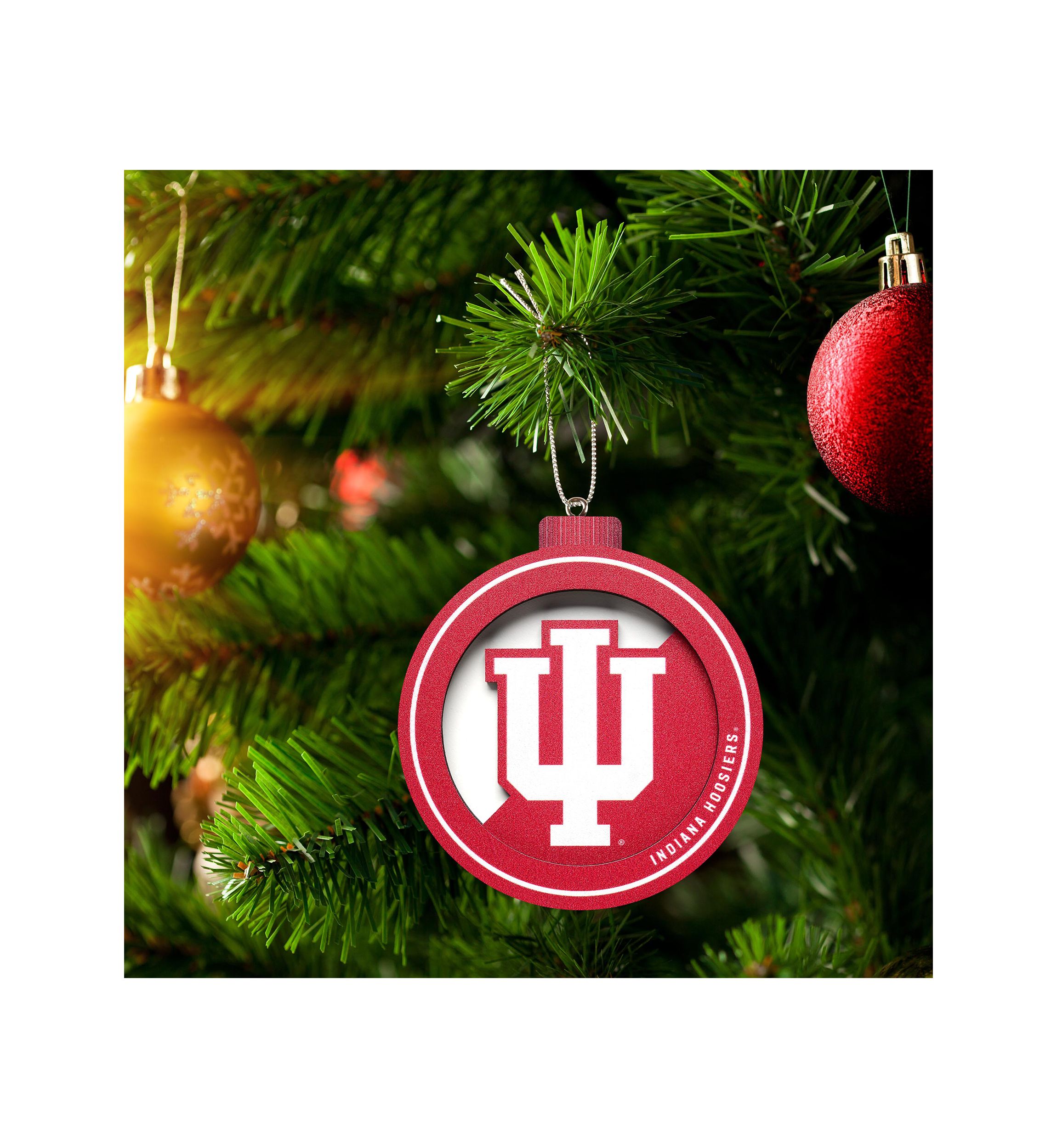 YouTheFan NCAA Indiana Hoosiers 3D Logo Series Ornaments