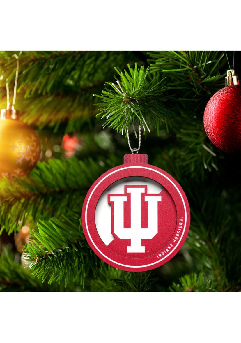 YouTheFan NCAA Indiana Hoosiers 3D Logo Series Ornaments