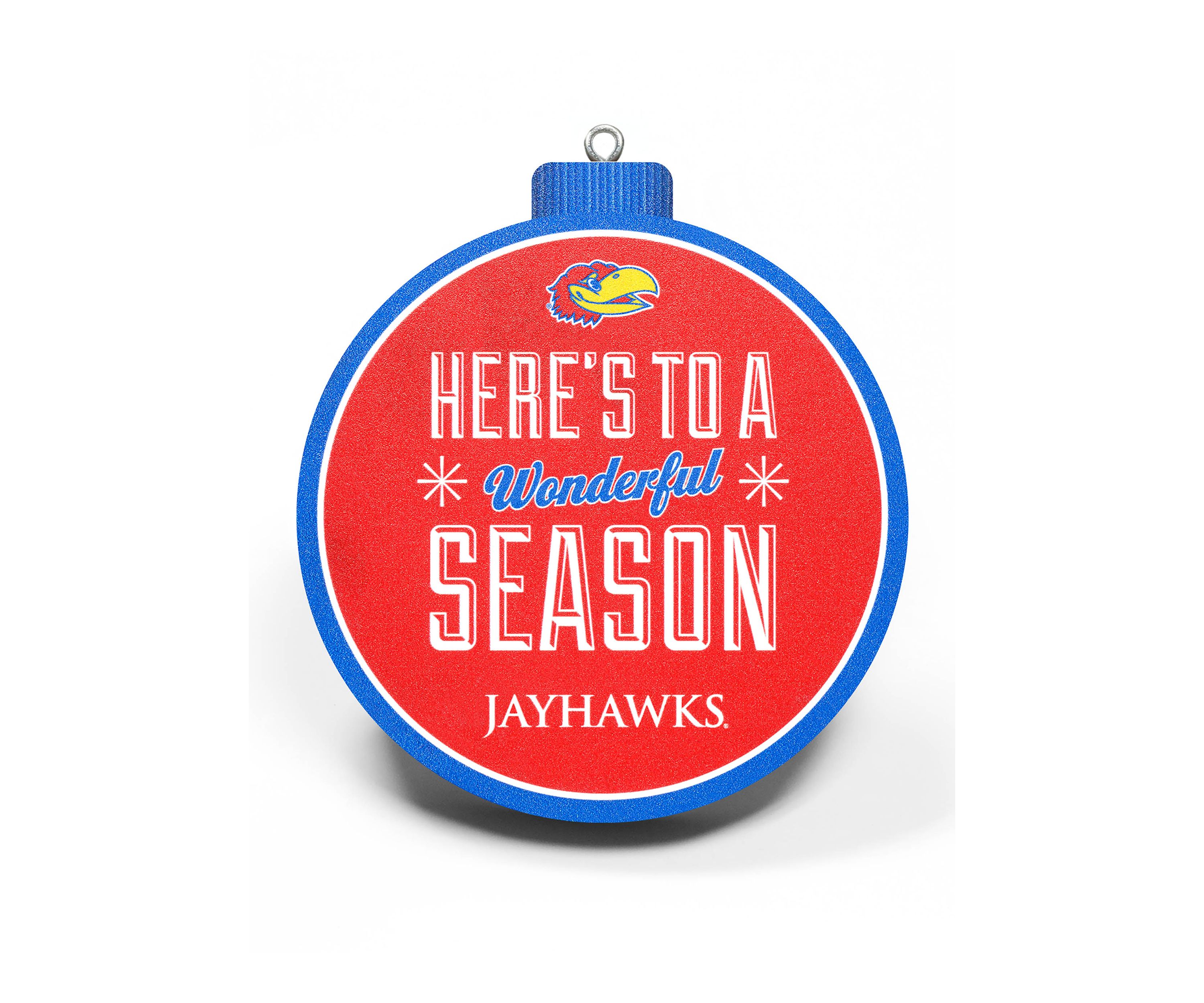 YouTheFan NCAA Kansas Jayhawks 3D Logo Series Ornaments