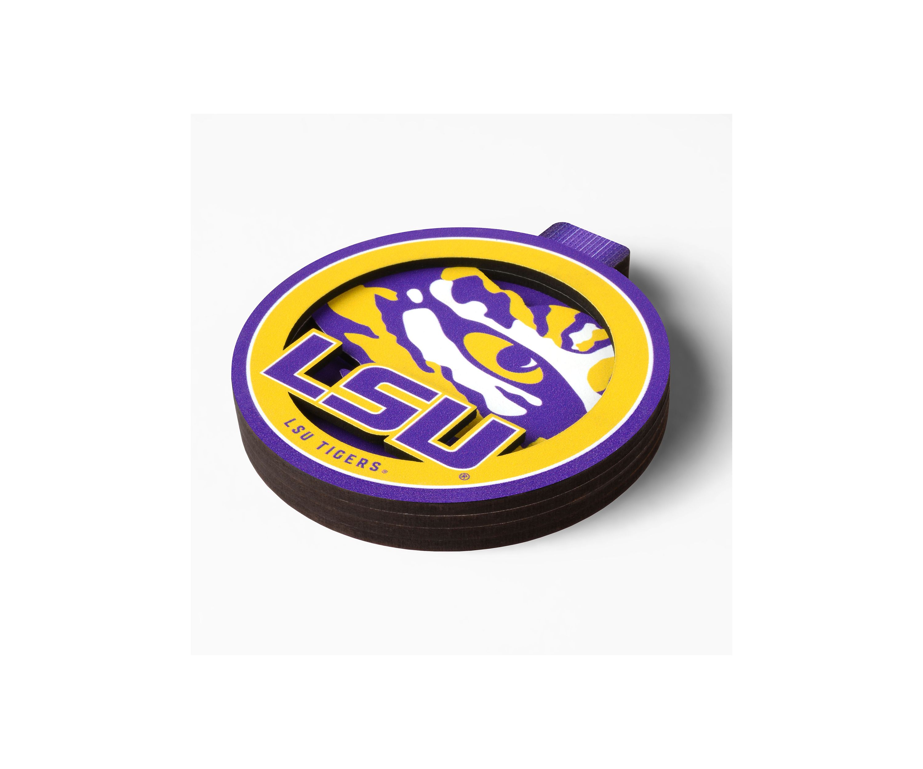 YouTheFan NCAA LSU Tigers 3D Logo Series Ornaments