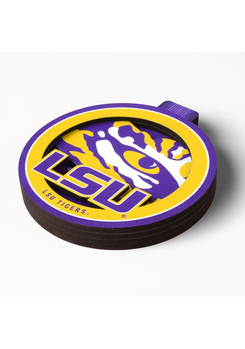 YouTheFan NCAA LSU Tigers 3D Logo Series Ornaments
