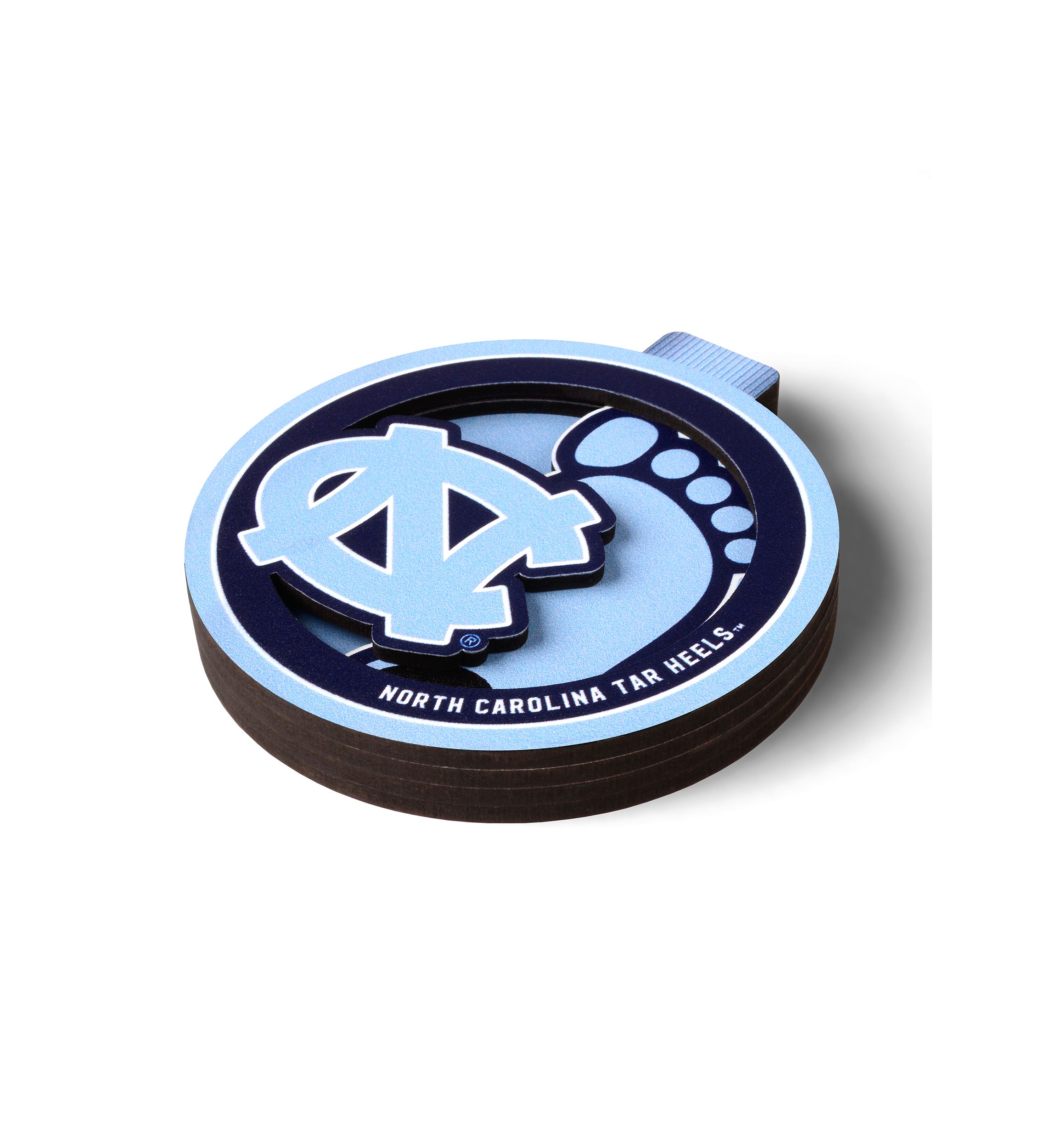 YouTheFan NCAA North Carolina Tar Heels 3D Logo Series Ornaments