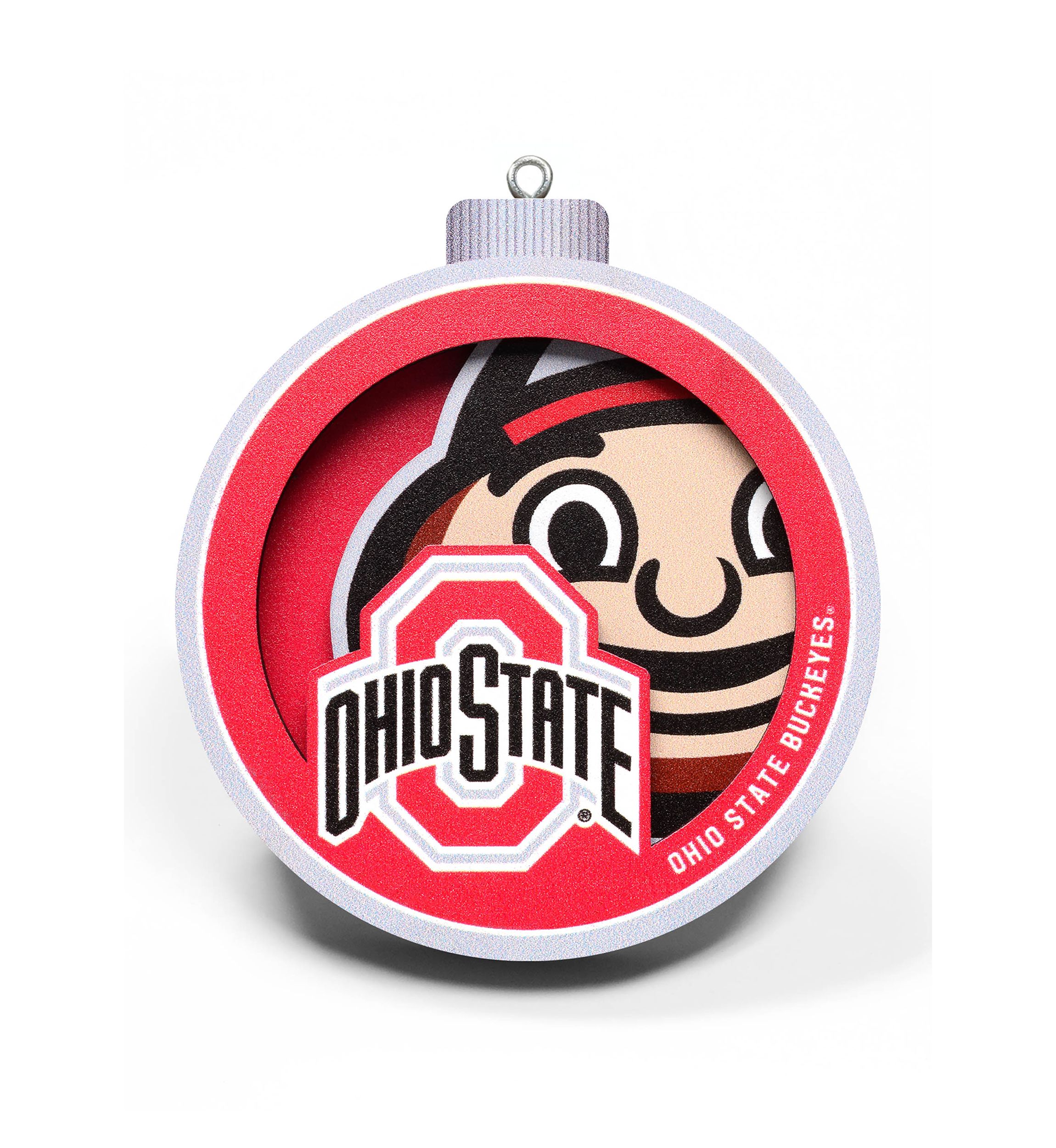 YouTheFan NCAA Ohio State Buckeyes 3D Logo Series Ornaments