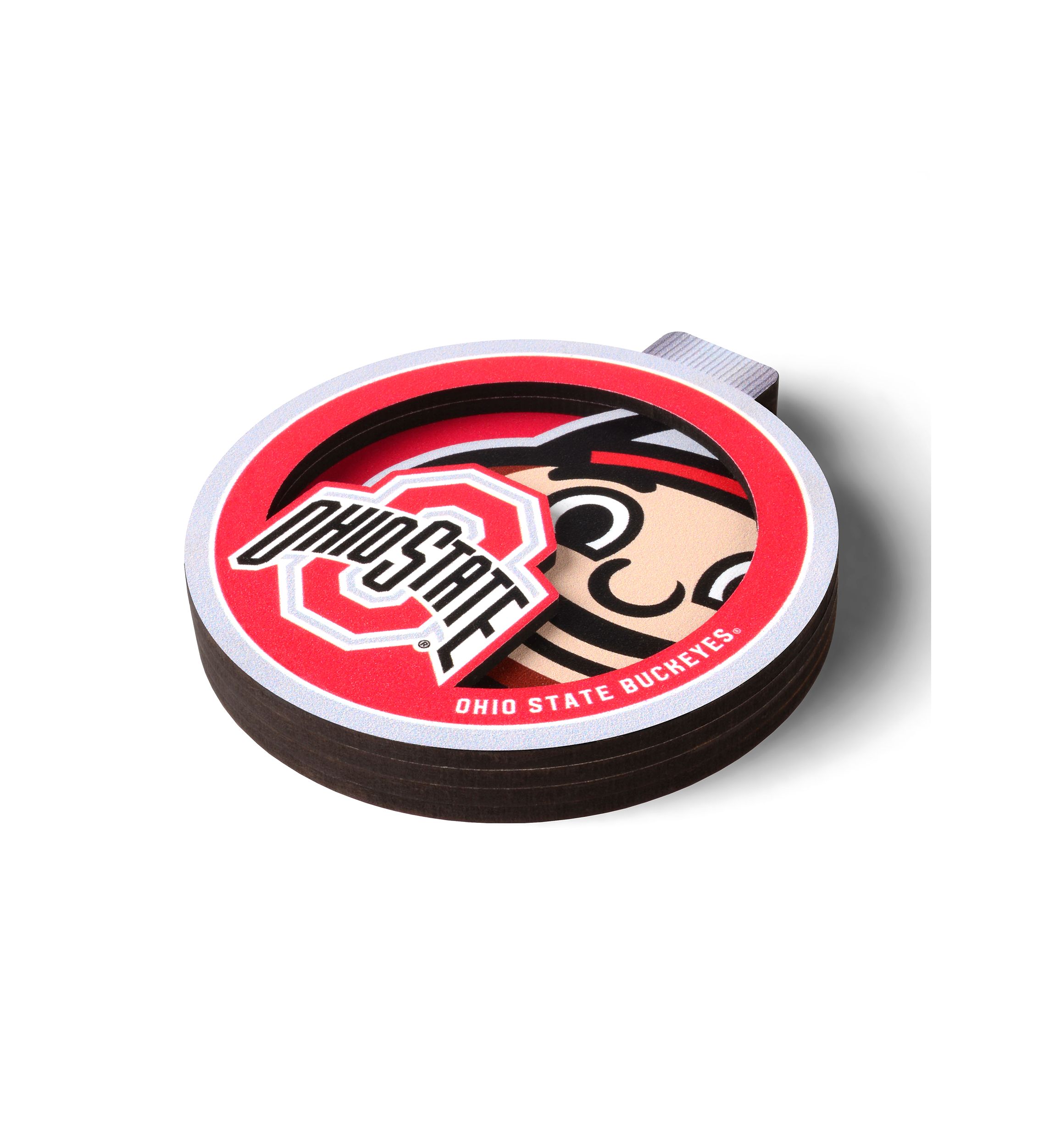 YouTheFan NCAA Ohio State Buckeyes 3D Logo Series Ornaments