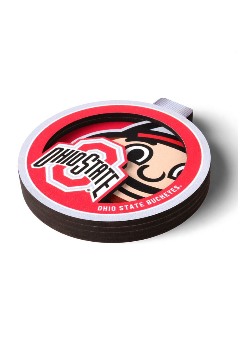 YouTheFan NCAA Ohio State Buckeyes 3D Logo Series Ornaments