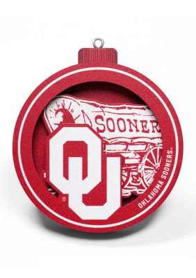 YouTheFan NCAA Oklahoma Sooners 3D Logo Series Ornaments