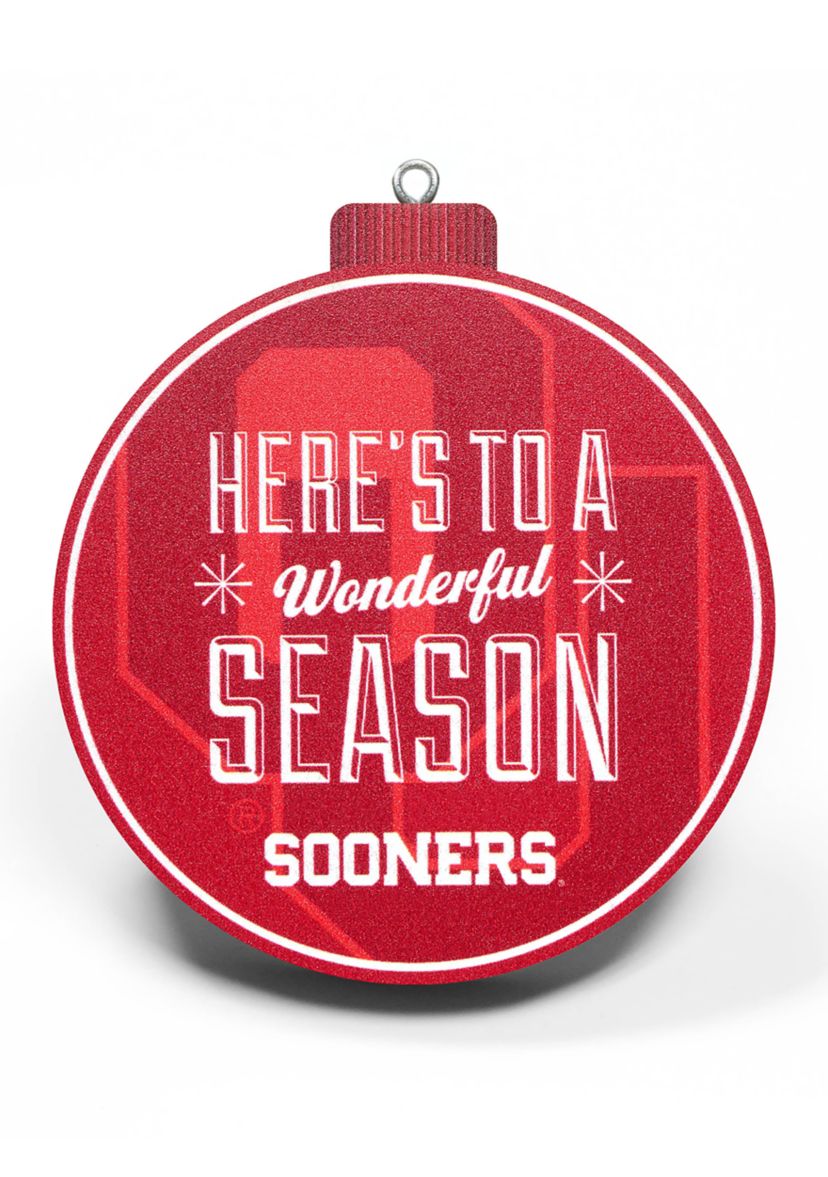 YouTheFan NCAA Oklahoma Sooners 3D Logo Series Ornaments