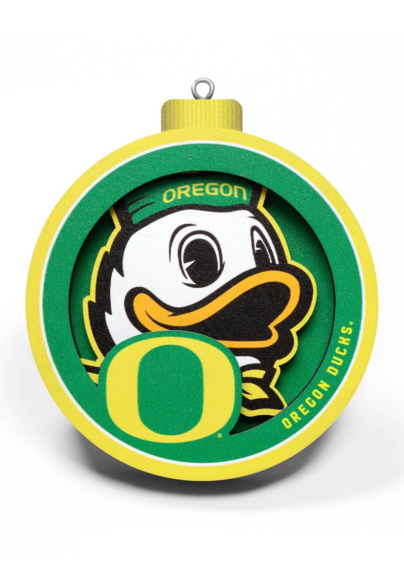 NCAA Oregon Ducks 3D Logo Series Ornaments