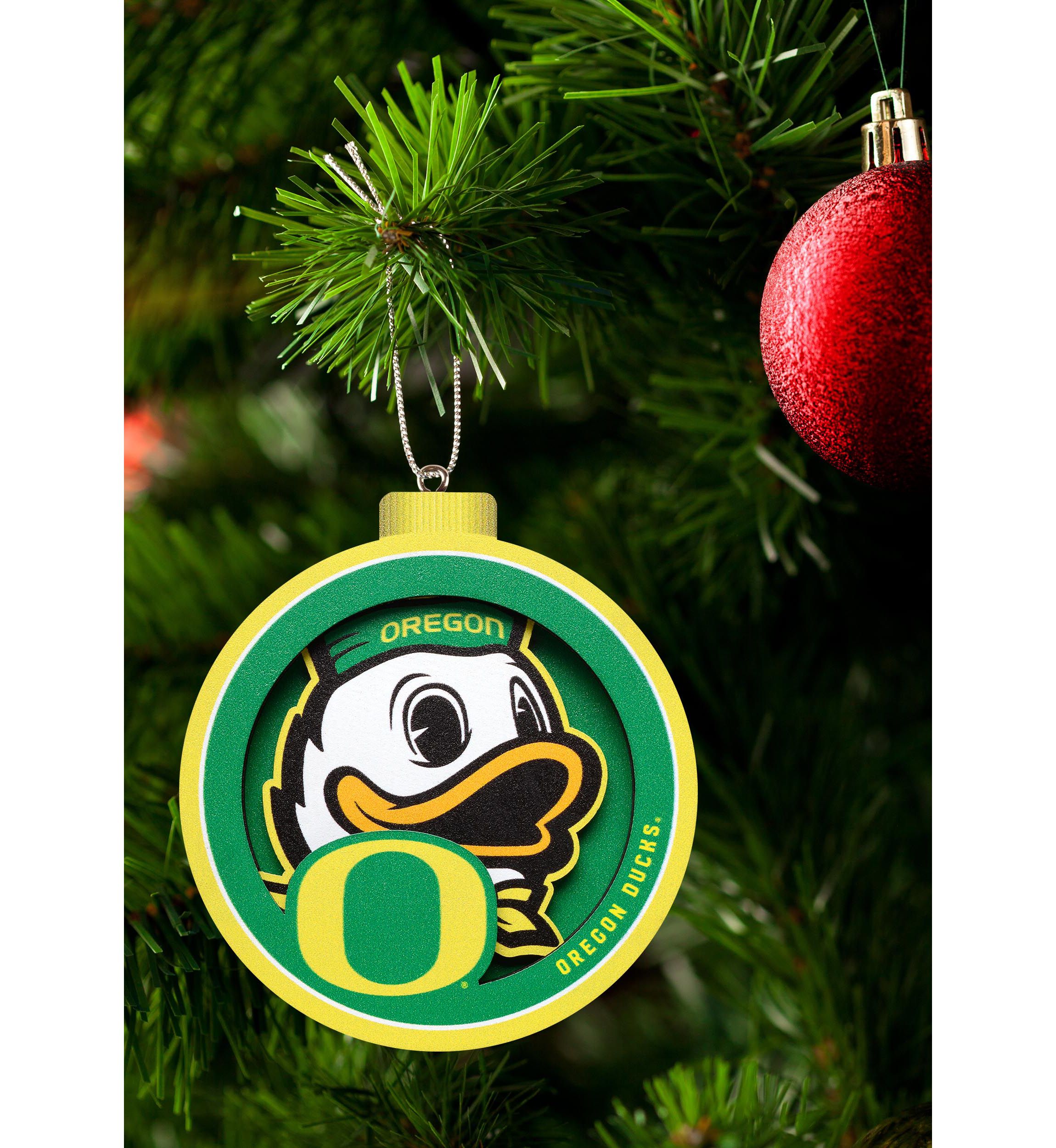 NCAA Oregon Ducks 3D Logo Series Ornaments