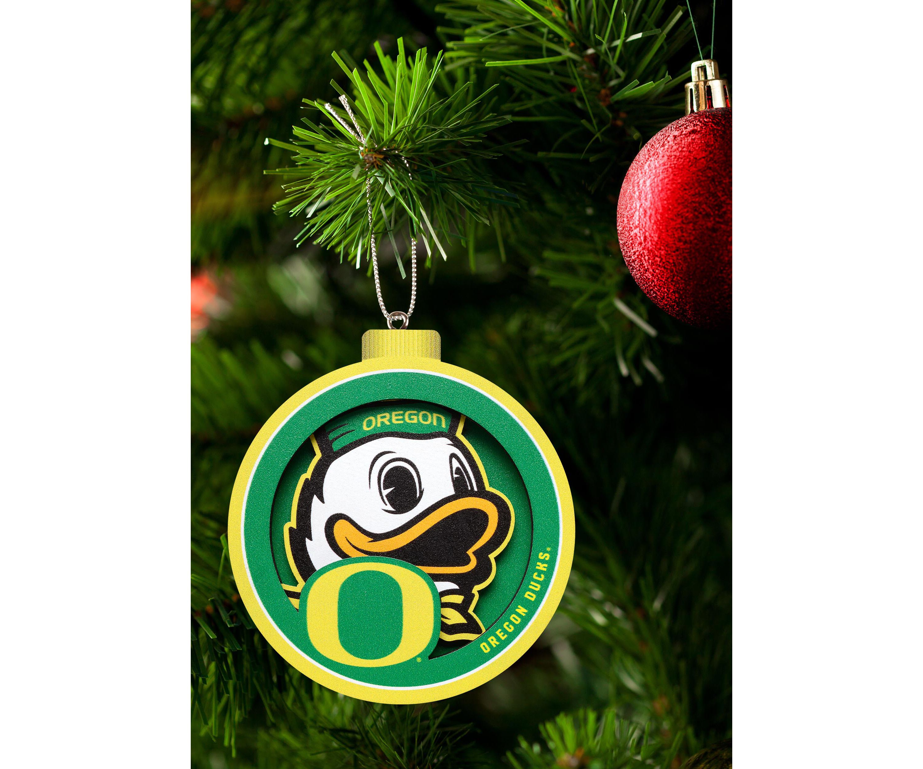 NCAA Oregon Ducks 3D Logo Series Ornaments