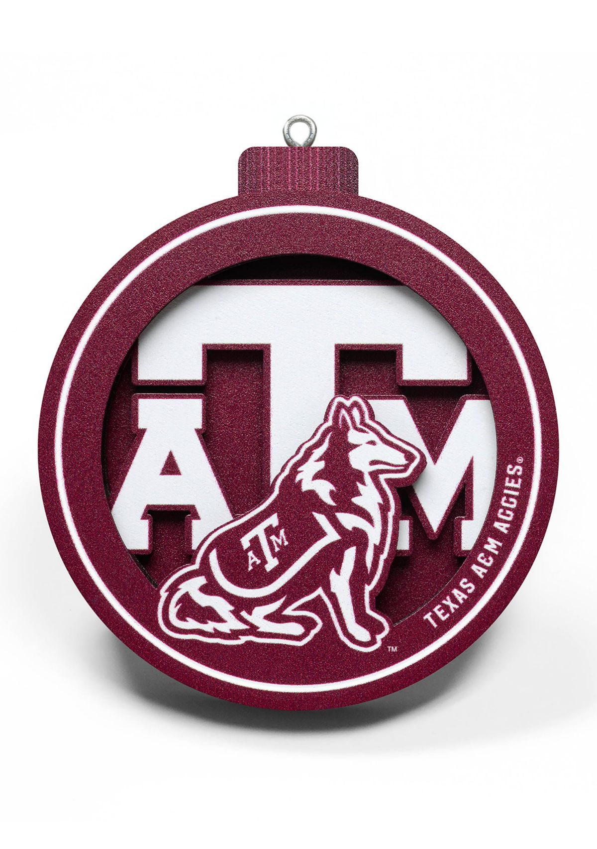 YouTheFan NCAA Texas A&M Aggies 3D Logo Series Ornaments