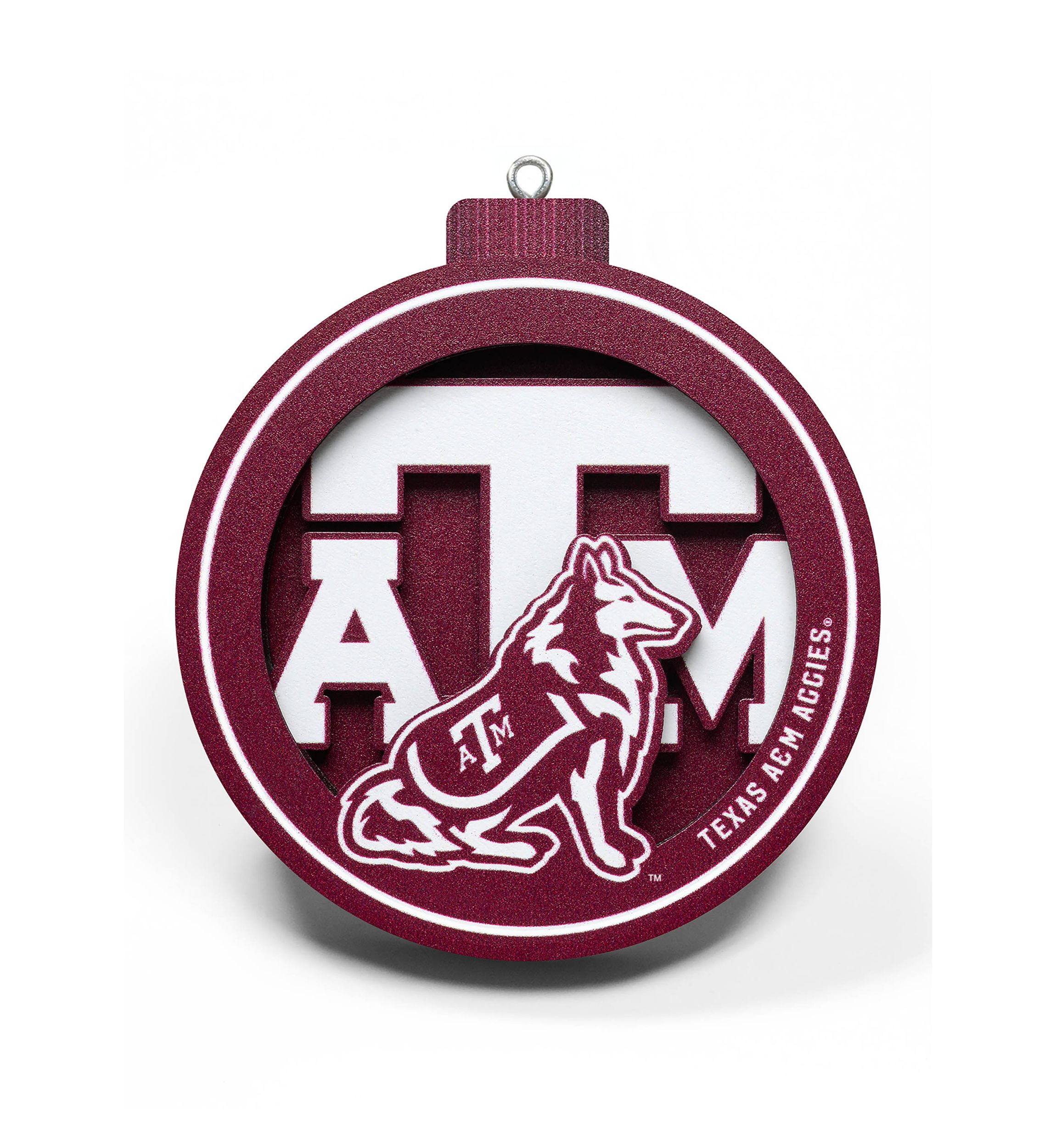 YouTheFan NCAA Texas A&M Aggies 3D Logo Series Ornaments