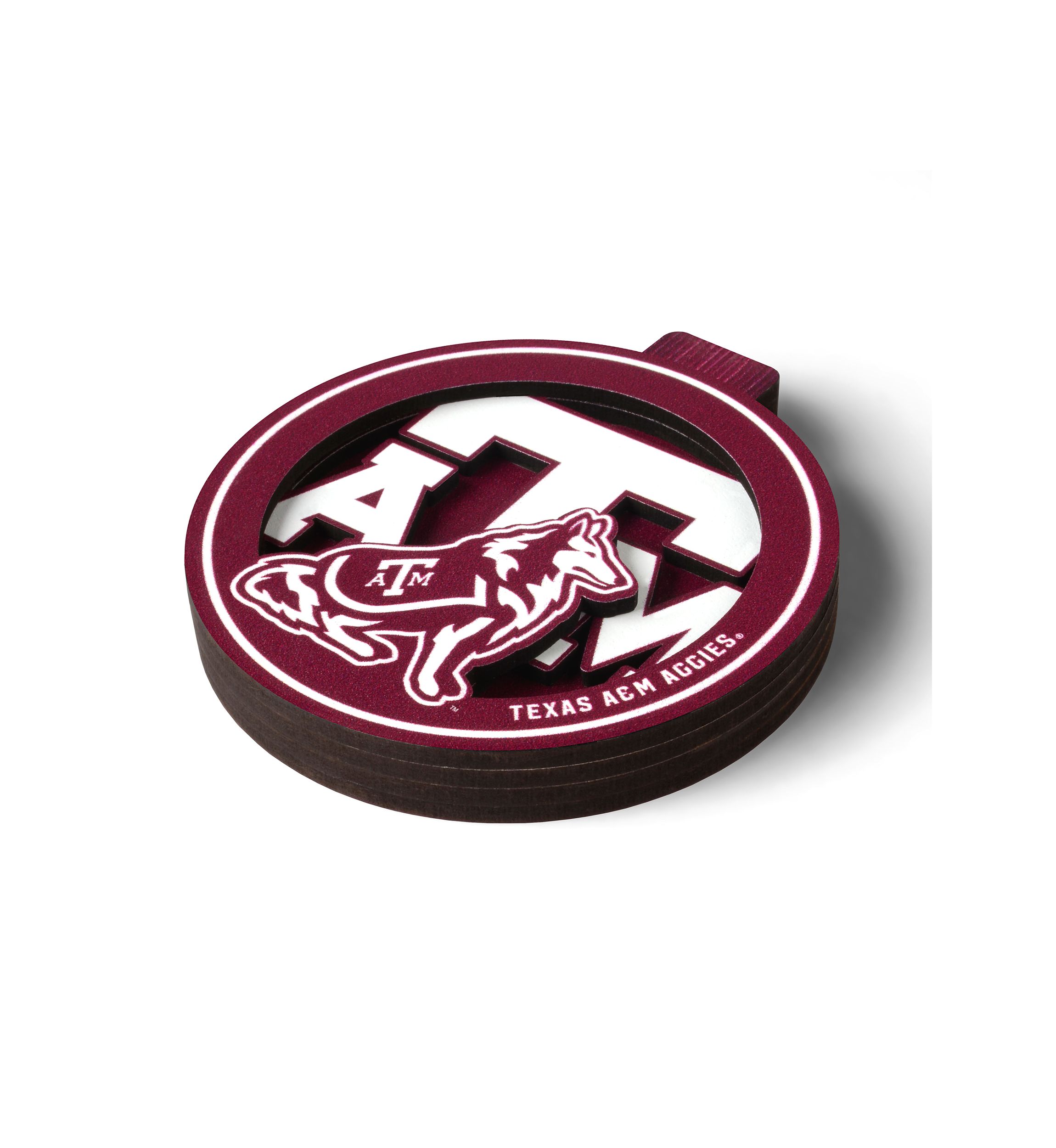 YouTheFan NCAA Texas A&M Aggies 3D Logo Series Ornaments