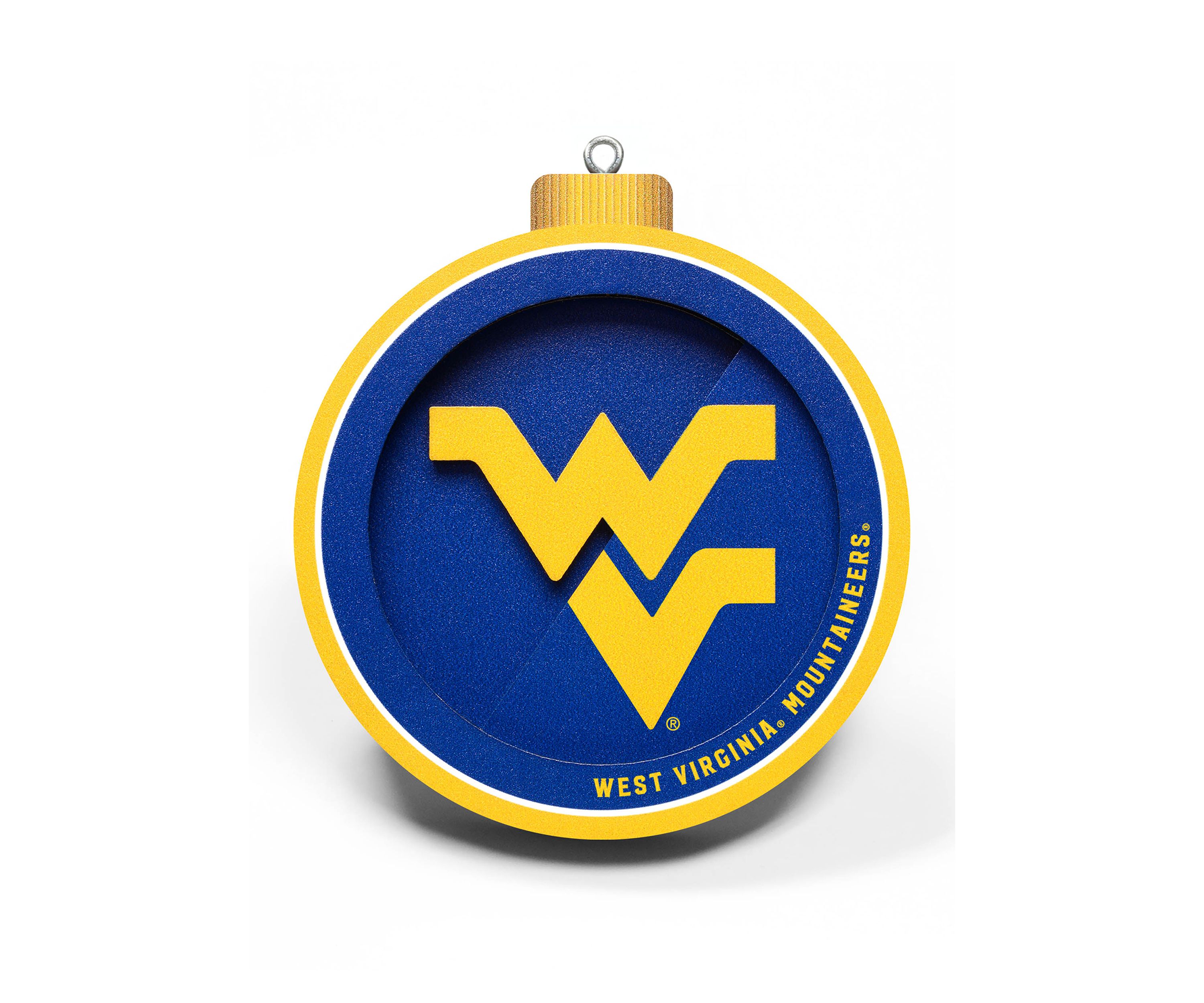 YouTheFan NCAA West Virginia Mountaineers 3D Logo Series Ornaments