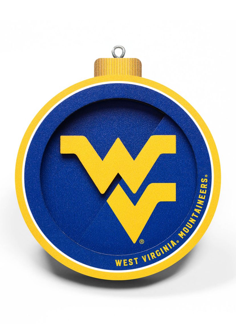 YouTheFan NCAA West Virginia Mountaineers 3D Logo Series Ornaments