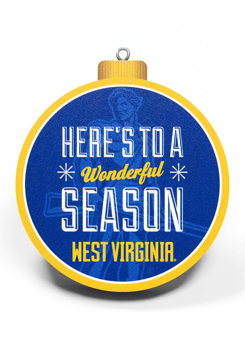 YouTheFan NCAA West Virginia Mountaineers 3D Logo Series Ornaments