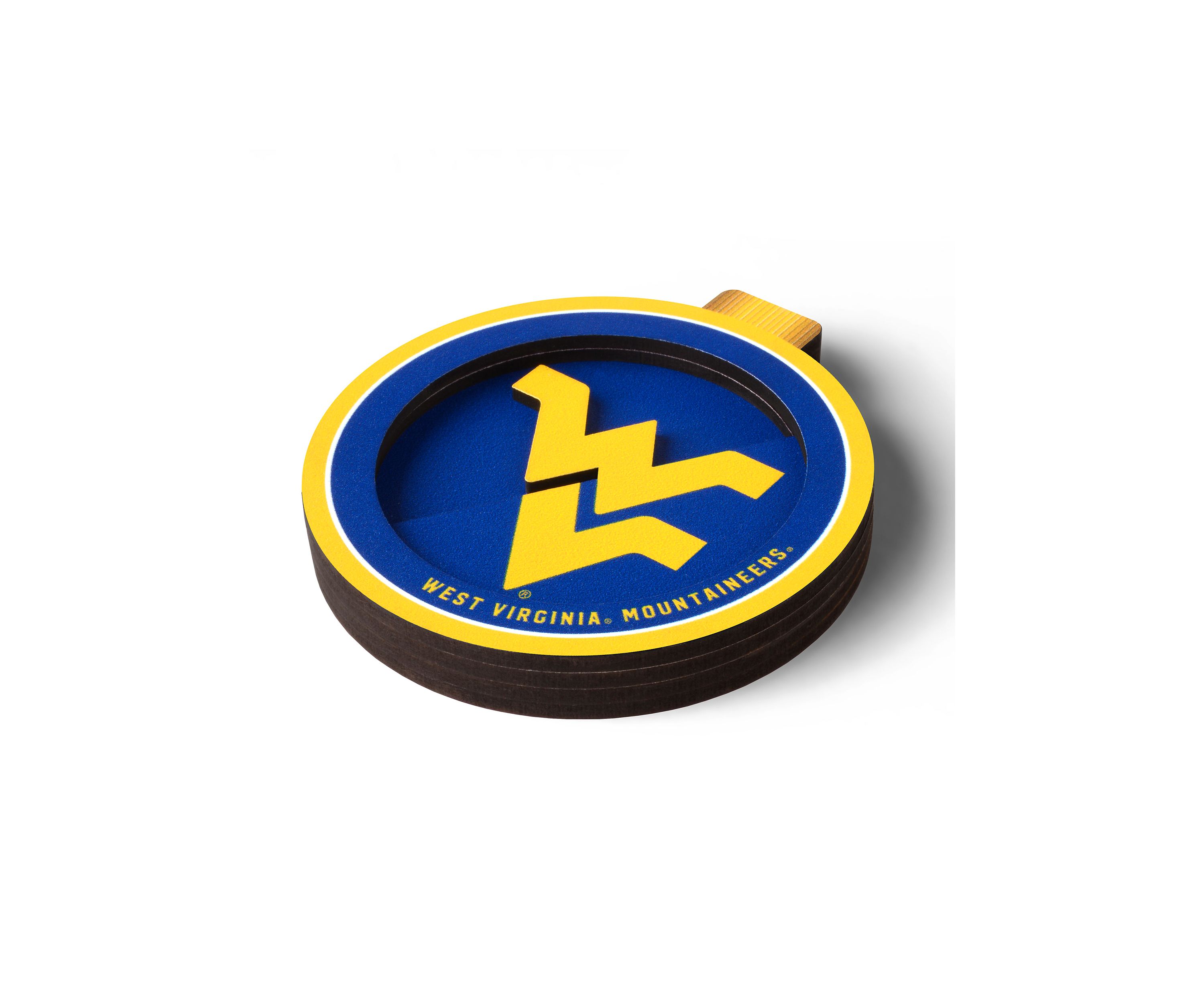 YouTheFan NCAA West Virginia Mountaineers 3D Logo Series Ornaments