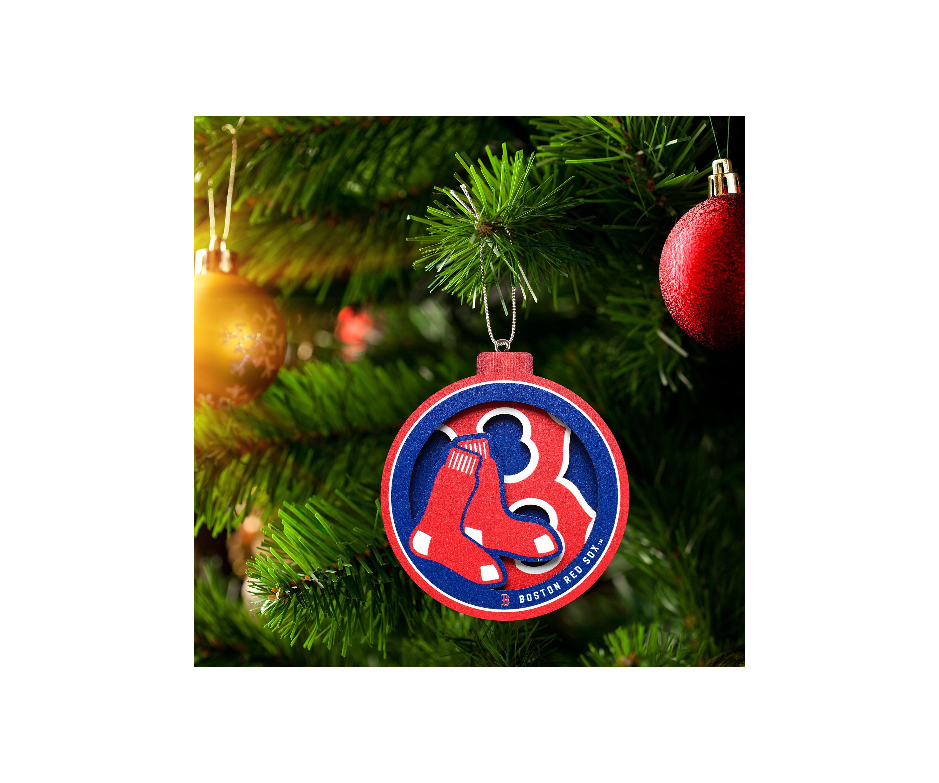 YouTheFan MLB Boston Red Sox 3D Logo Series Ornaments