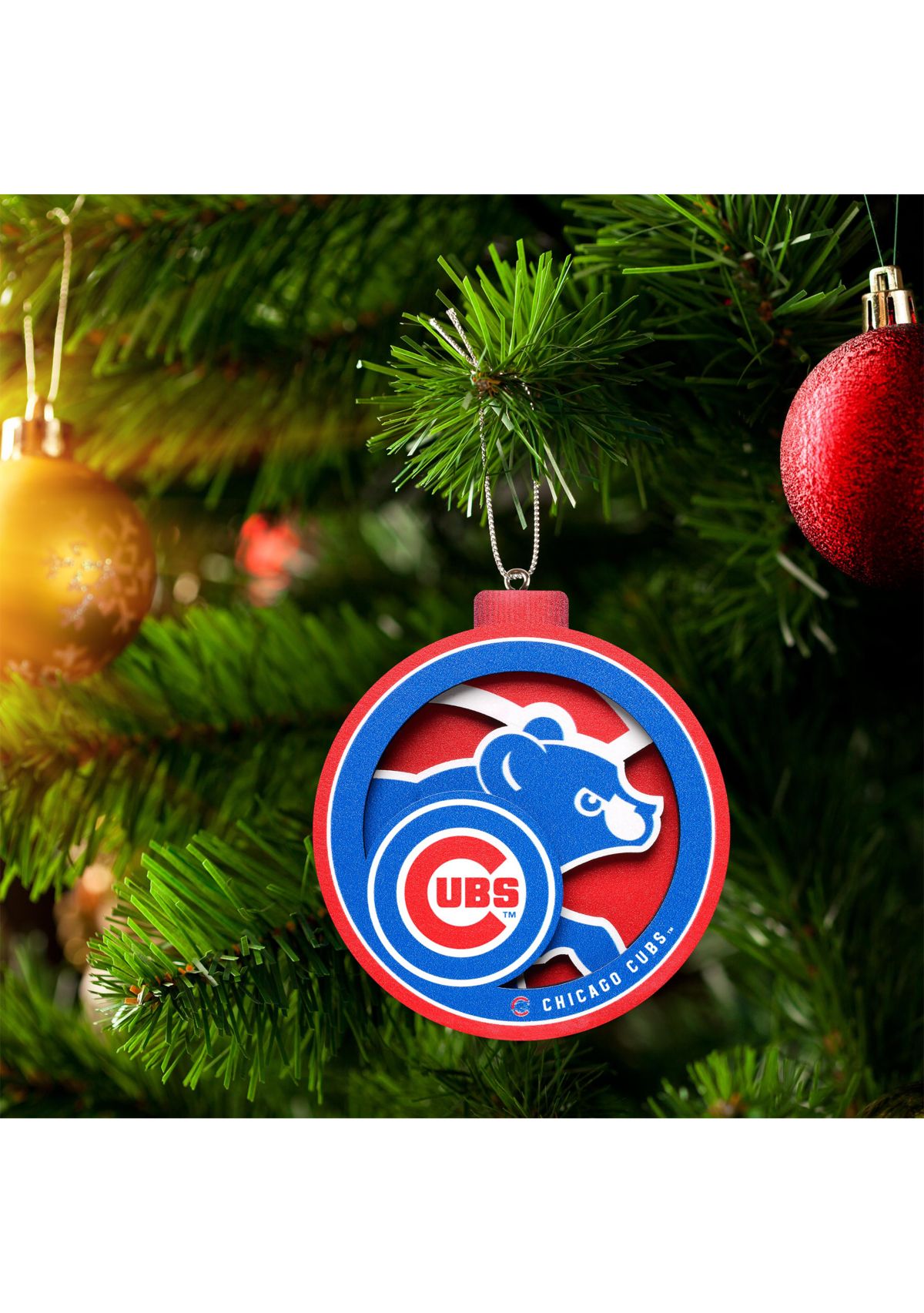 YouTheFan MLB Chicago Cubs 3D Logo Series Ornaments