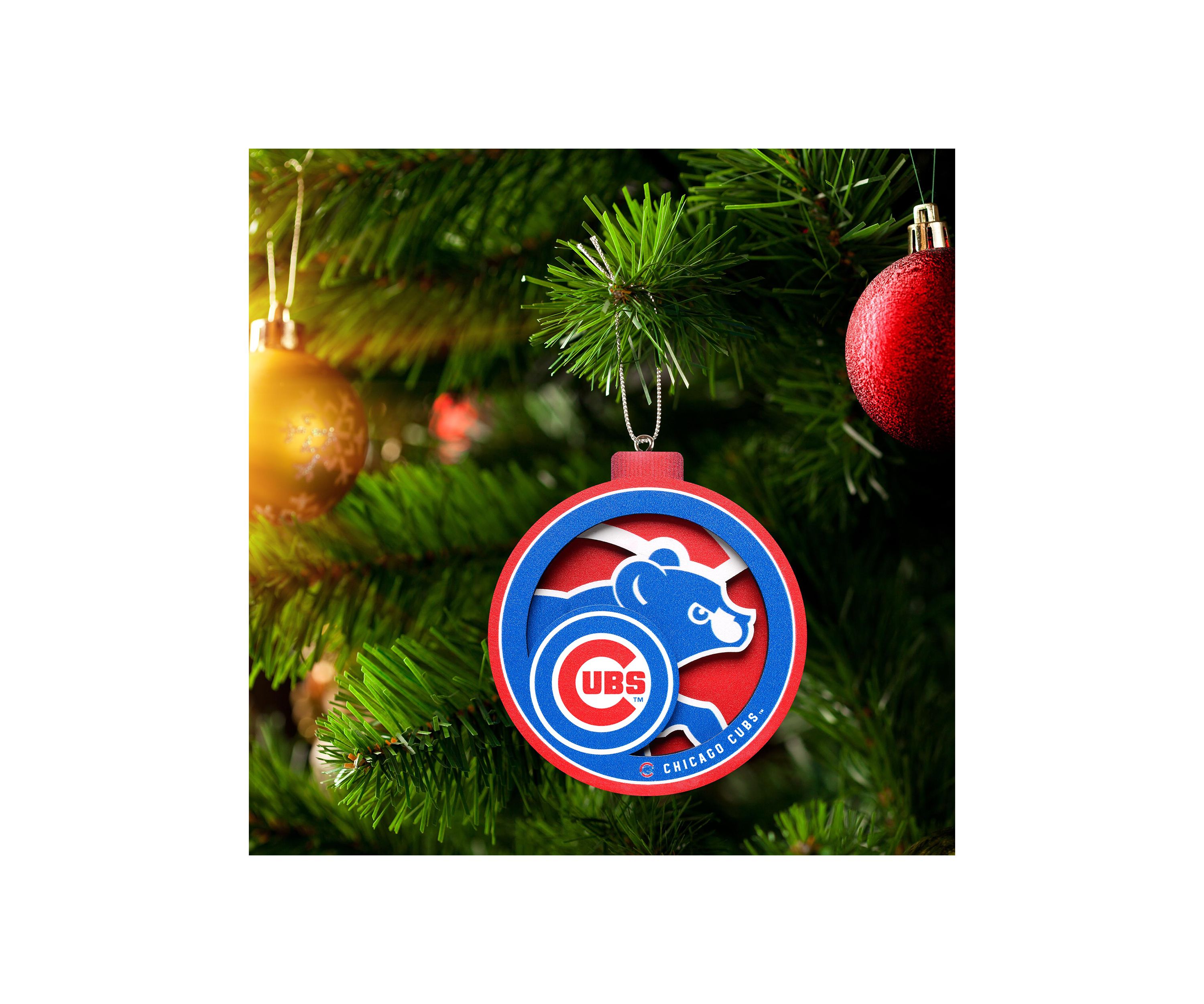 YouTheFan MLB Chicago Cubs 3D Logo Series Ornaments