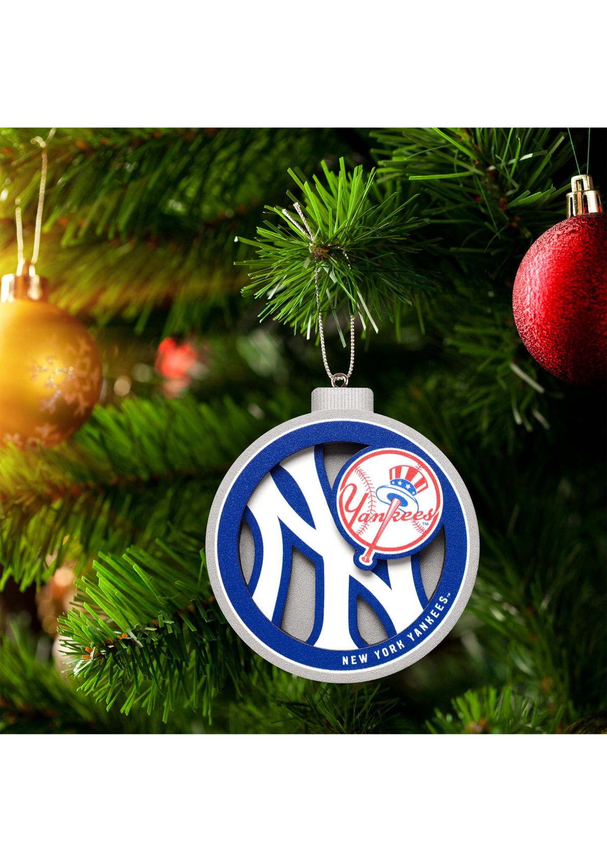 YouTheFan MLB New York Yankees 3D Logo Series Ornaments