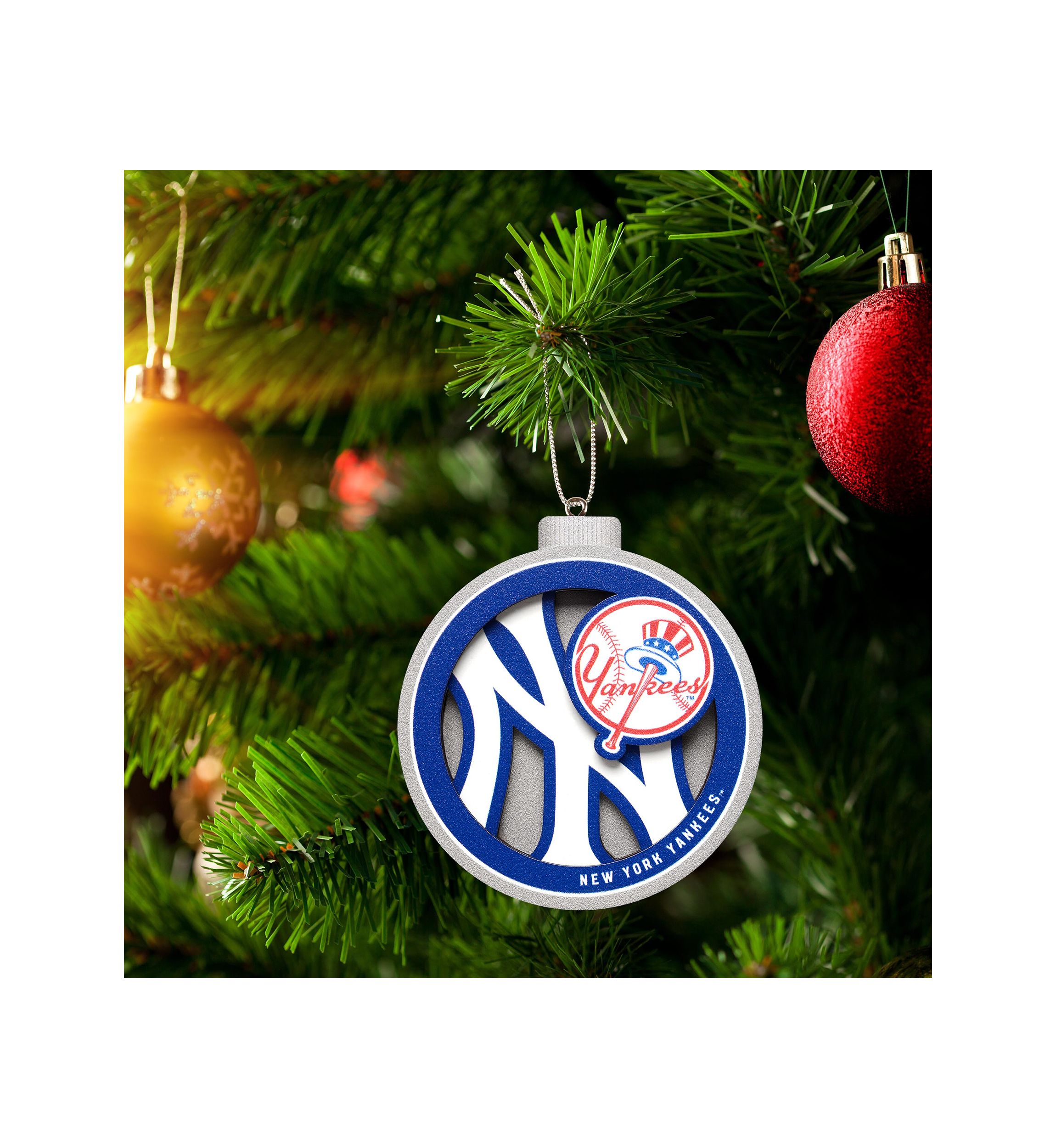 YouTheFan MLB New York Yankees 3D Logo Series Ornaments