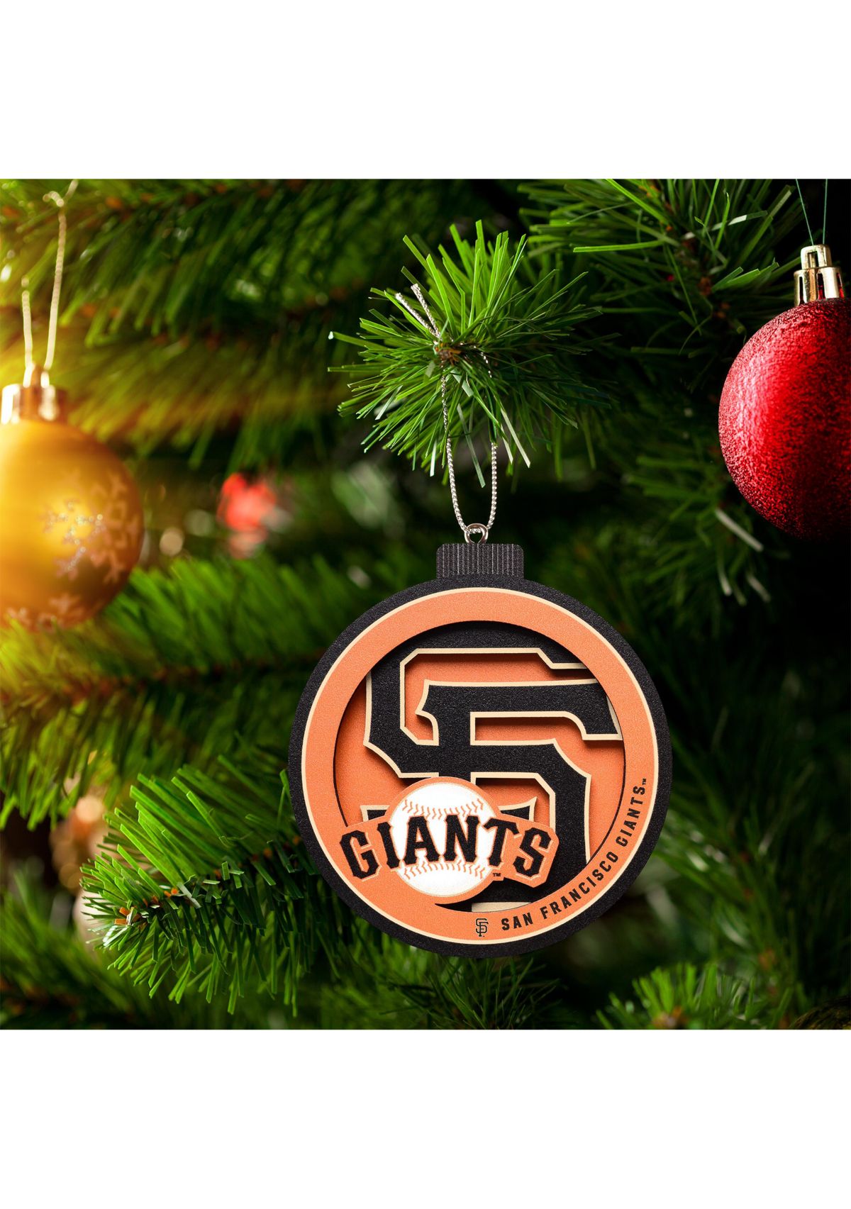 YouTheFan MLB San Francisco Giants 3D Logo Series Ornaments
