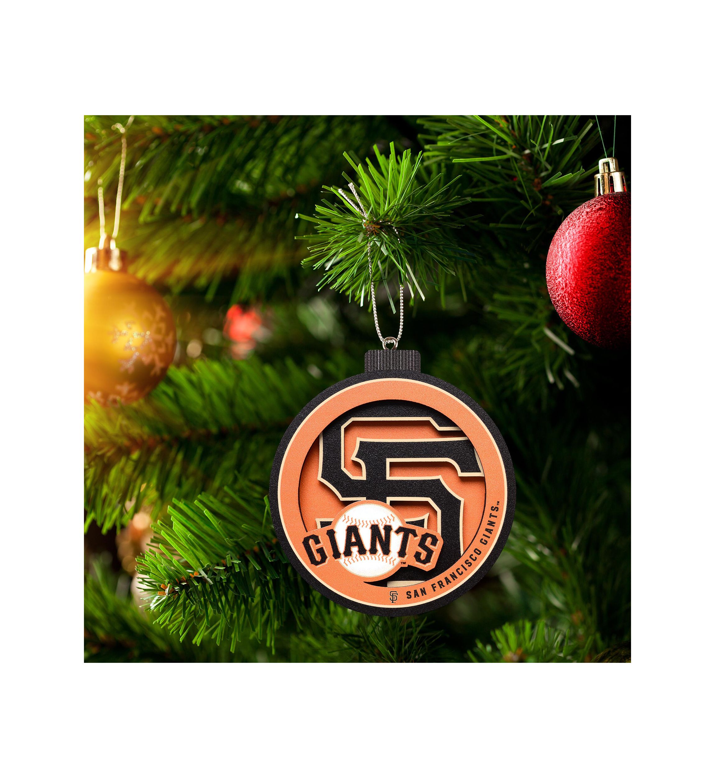 YouTheFan MLB San Francisco Giants 3D Logo Series Ornaments