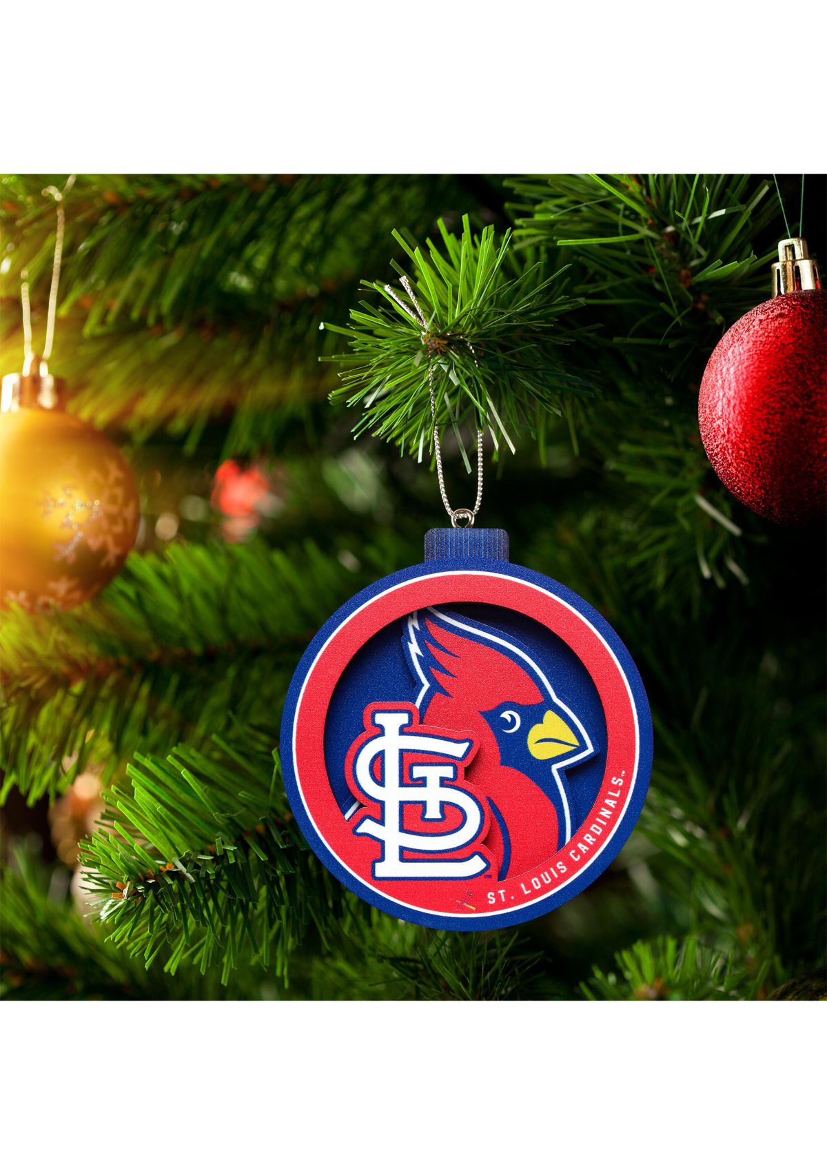 YouTheFan MLB St. Louis Cardinals 3D Logo Series Ornaments