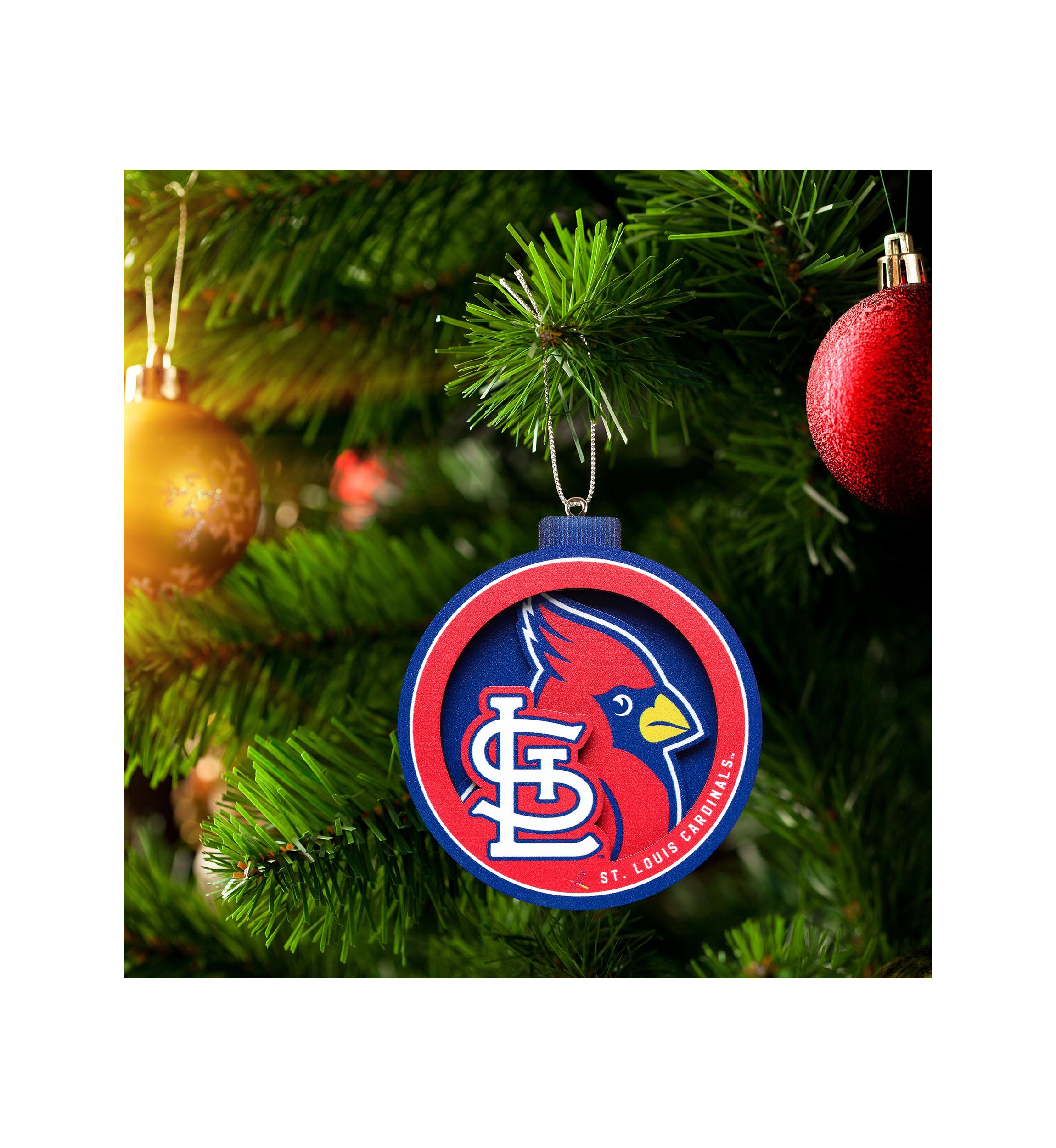 YouTheFan MLB St. Louis Cardinals 3D Logo Series Ornaments