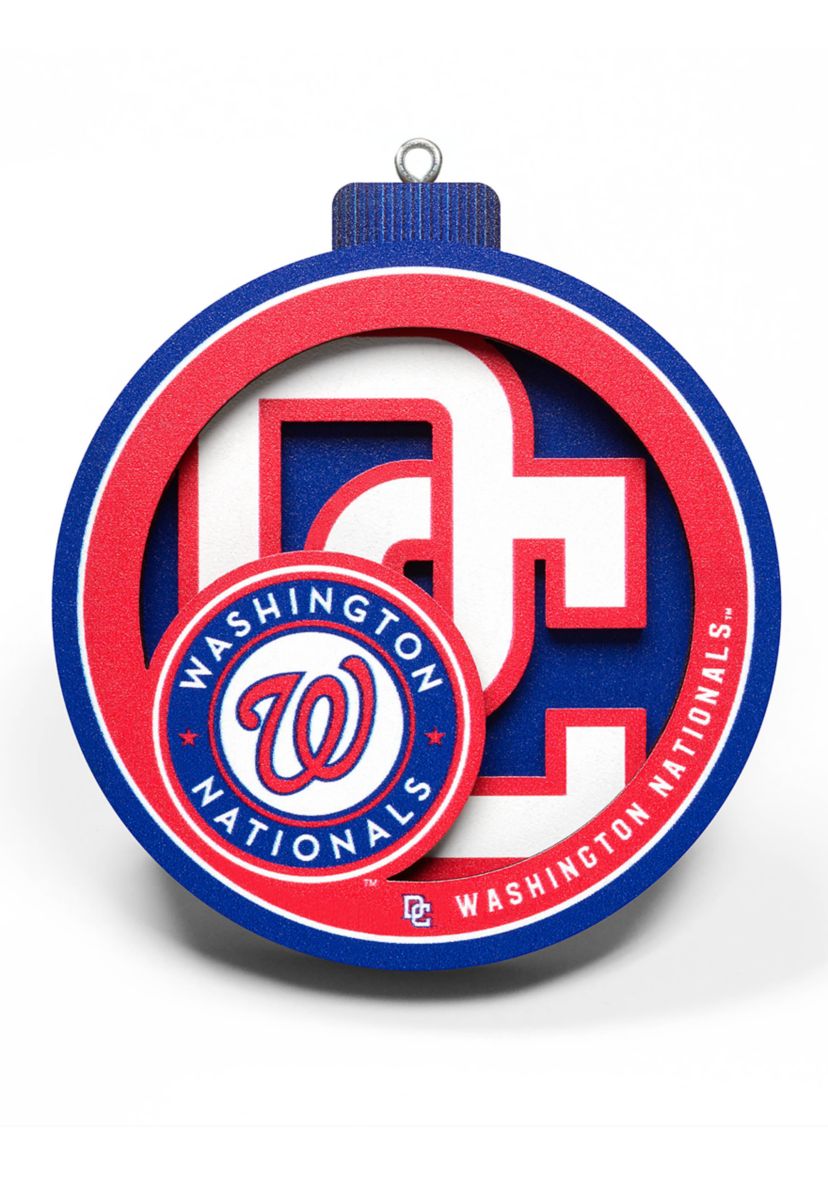 YouTheFan MLB Washington Nationals 3D Logo Series Ornaments