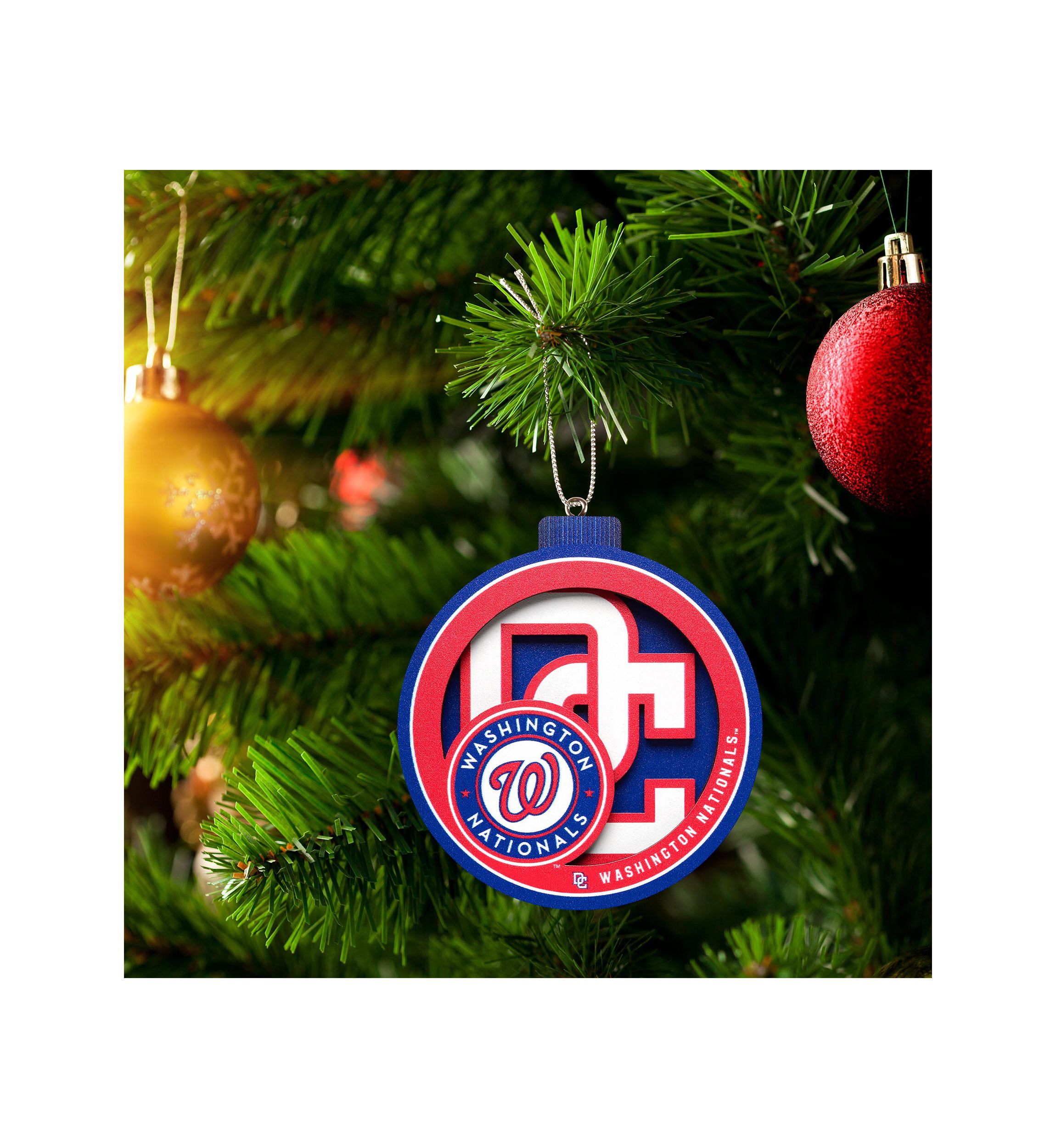 YouTheFan MLB Washington Nationals 3D Logo Series Ornaments