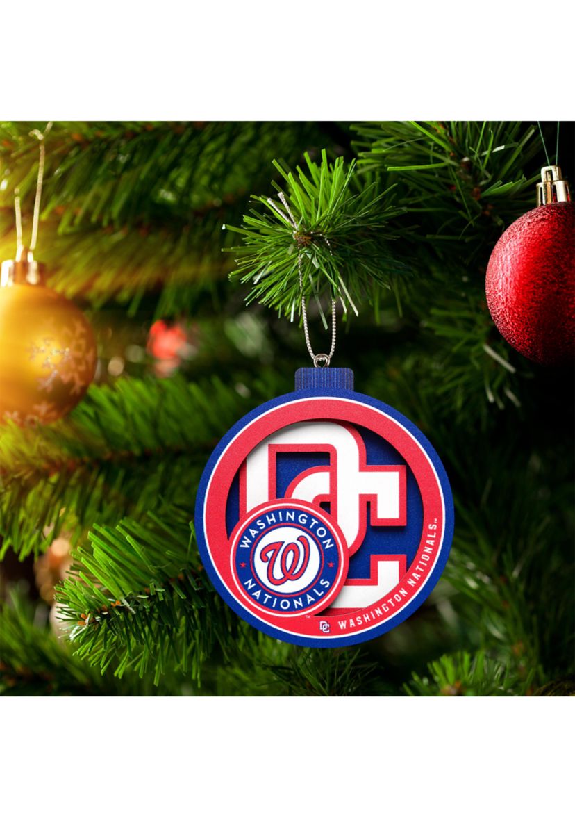 YouTheFan MLB Washington Nationals 3D Logo Series Ornaments