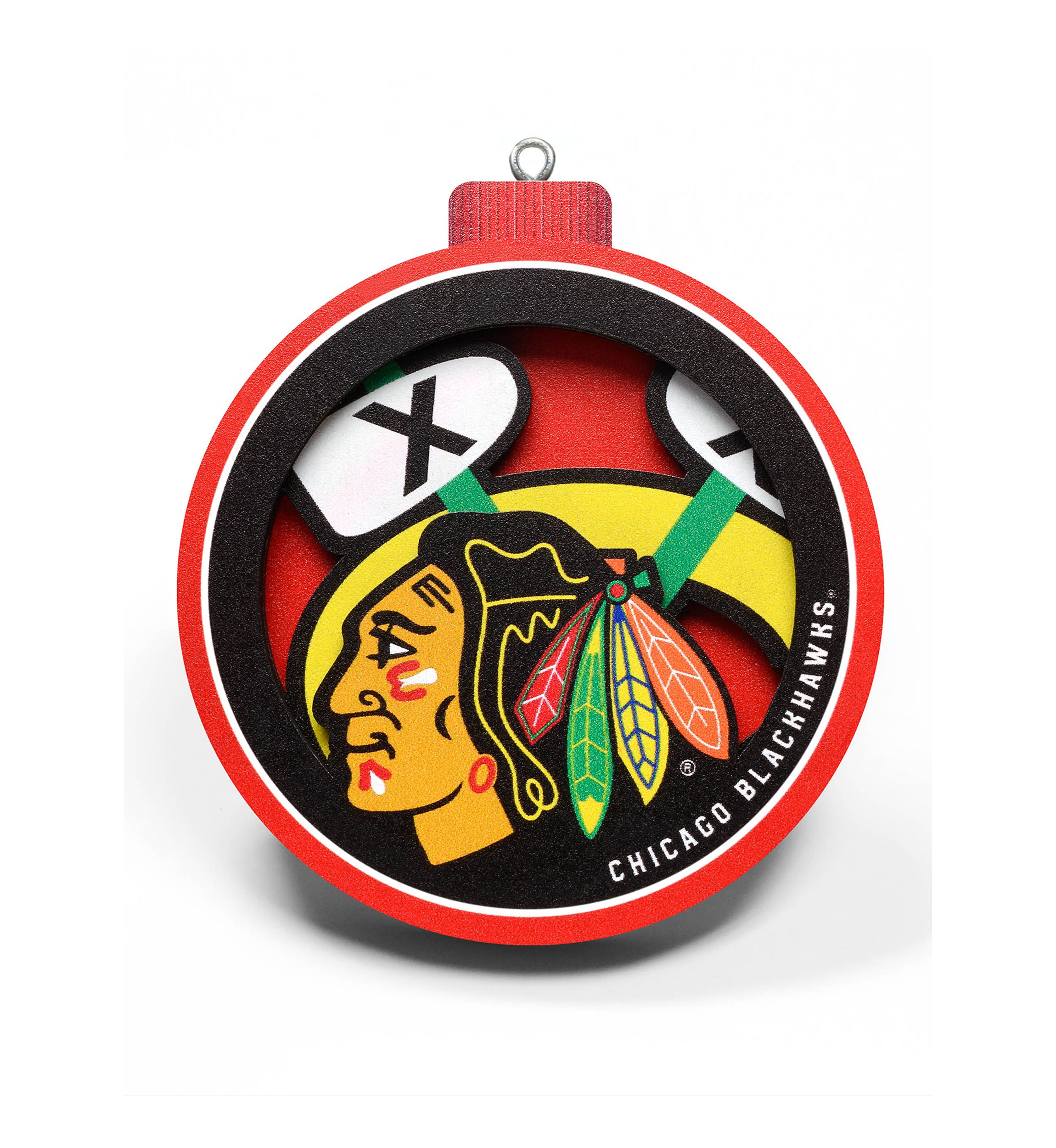 YouTheFan NHL Chicago Blackhawks 3D Logo Series Ornaments